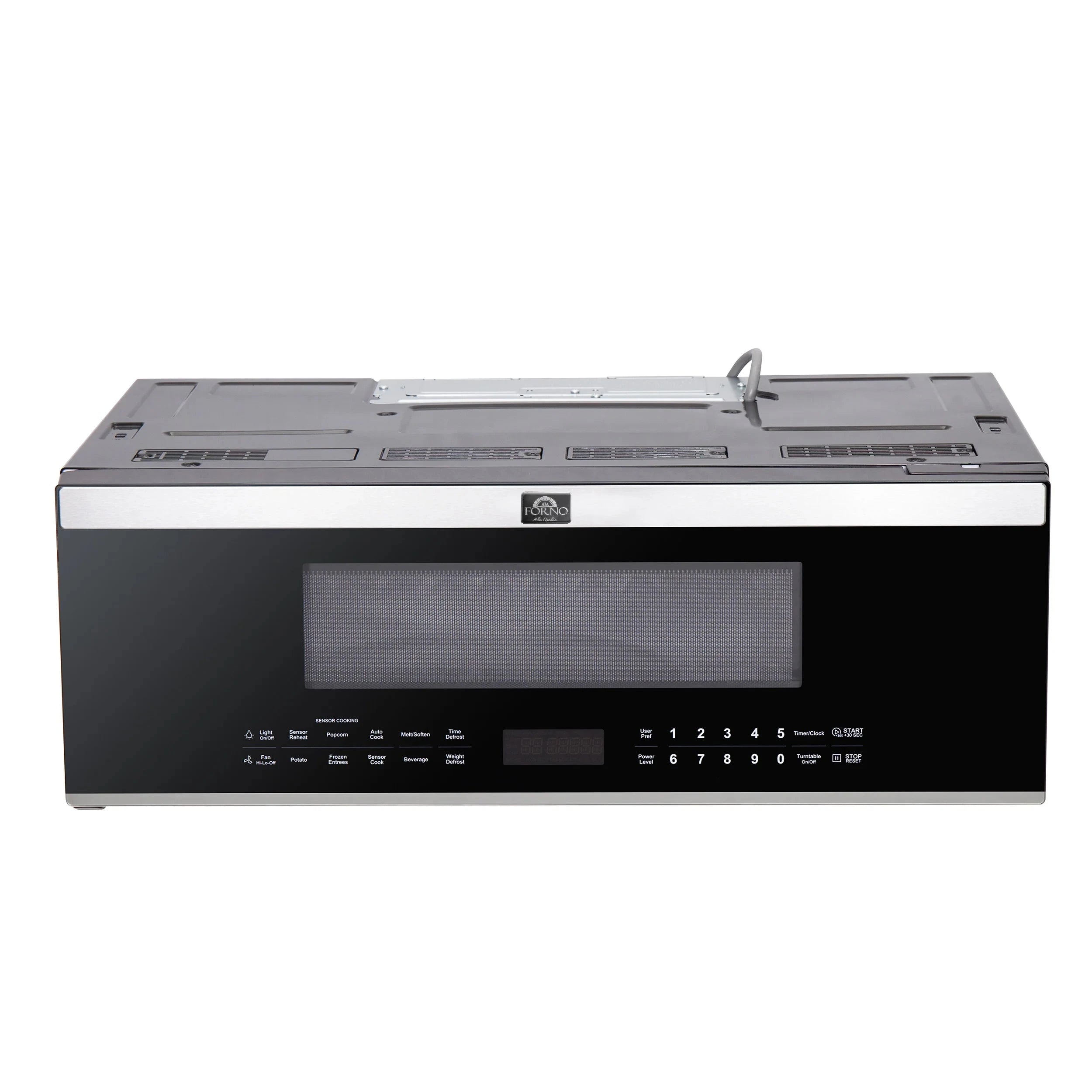 **Forno Padula 30-Inch Over The Range Microwave - Stainless Steel, FOTR3080 - Built-In Vent Hood & Space-Saving Design for Modern Kitchens**    *(Use Case: Perfect for small kitchens, apartments, or homes needing a sleek, space-saving microwave with powerful ventilation.)*