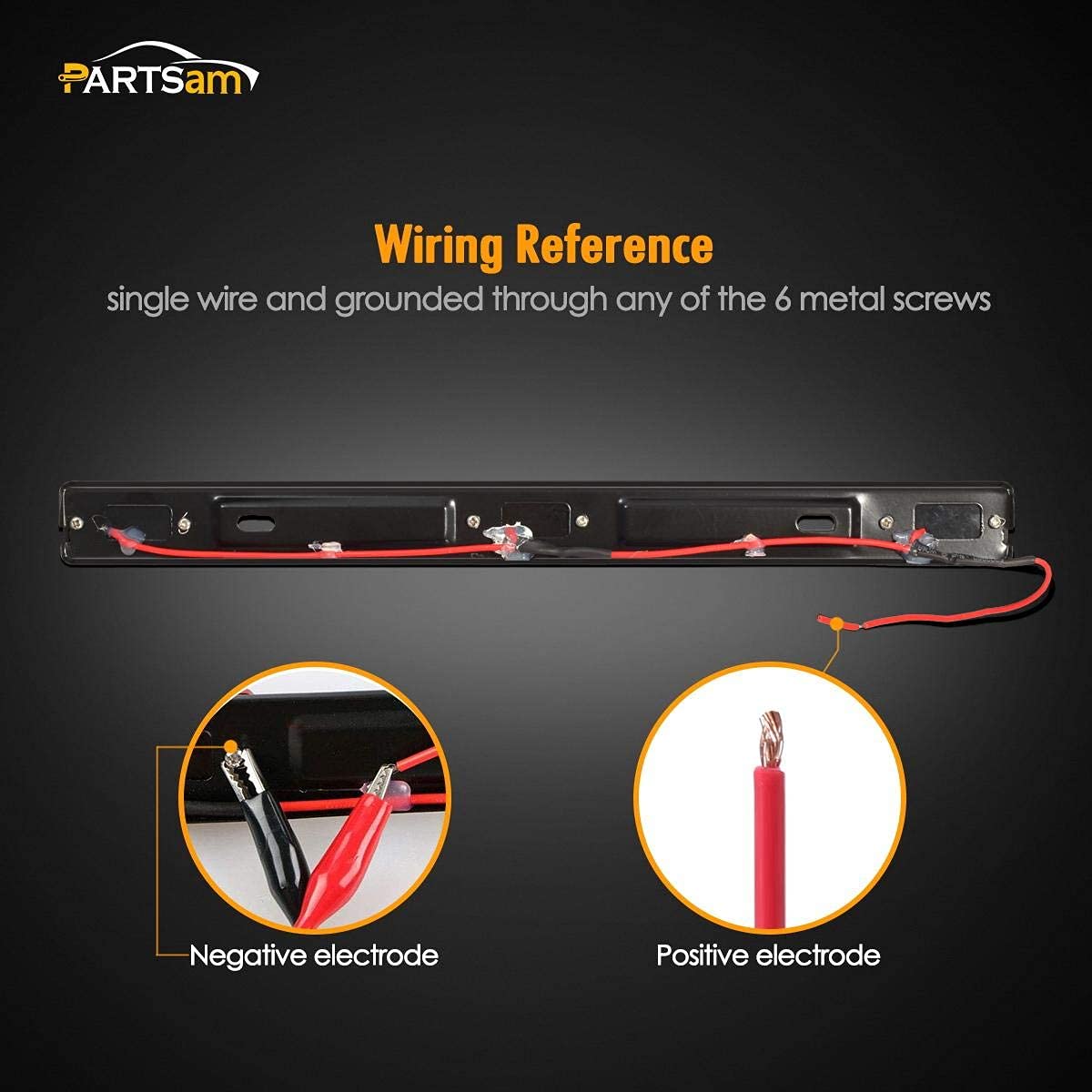 PARTSAM 10PCS Amber Red 3.8