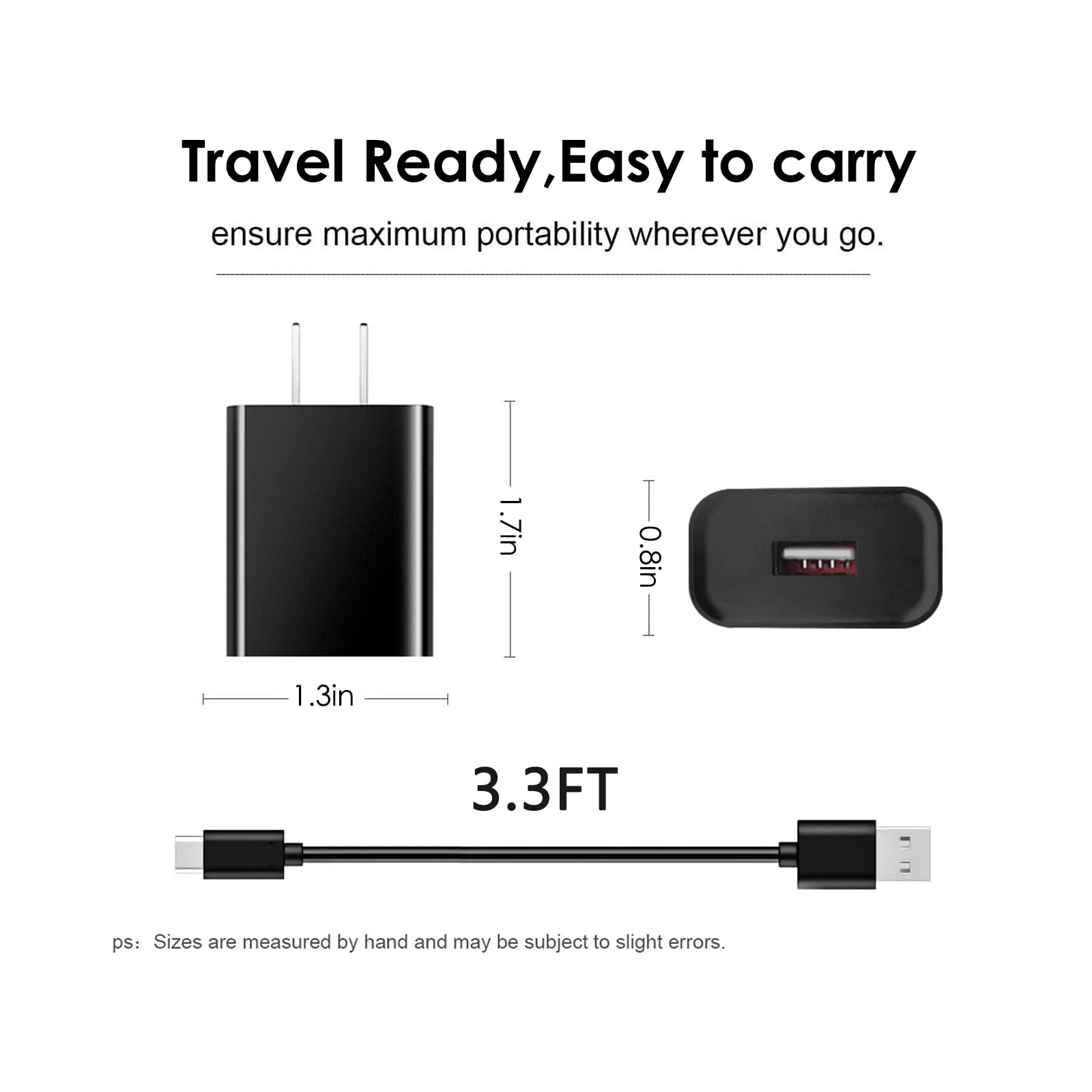 Fast Charging USB C Wall Charger & Cable for Sony WH-CH520/WH-CH720N/WH-1000XM5/XM4/XM3 Headphones - Compatible with WF-1000XM4, WF-C500, WI-1000XM2 & More Sony Wireless Earbuds - Perfect for Home, Office & Travel Charging