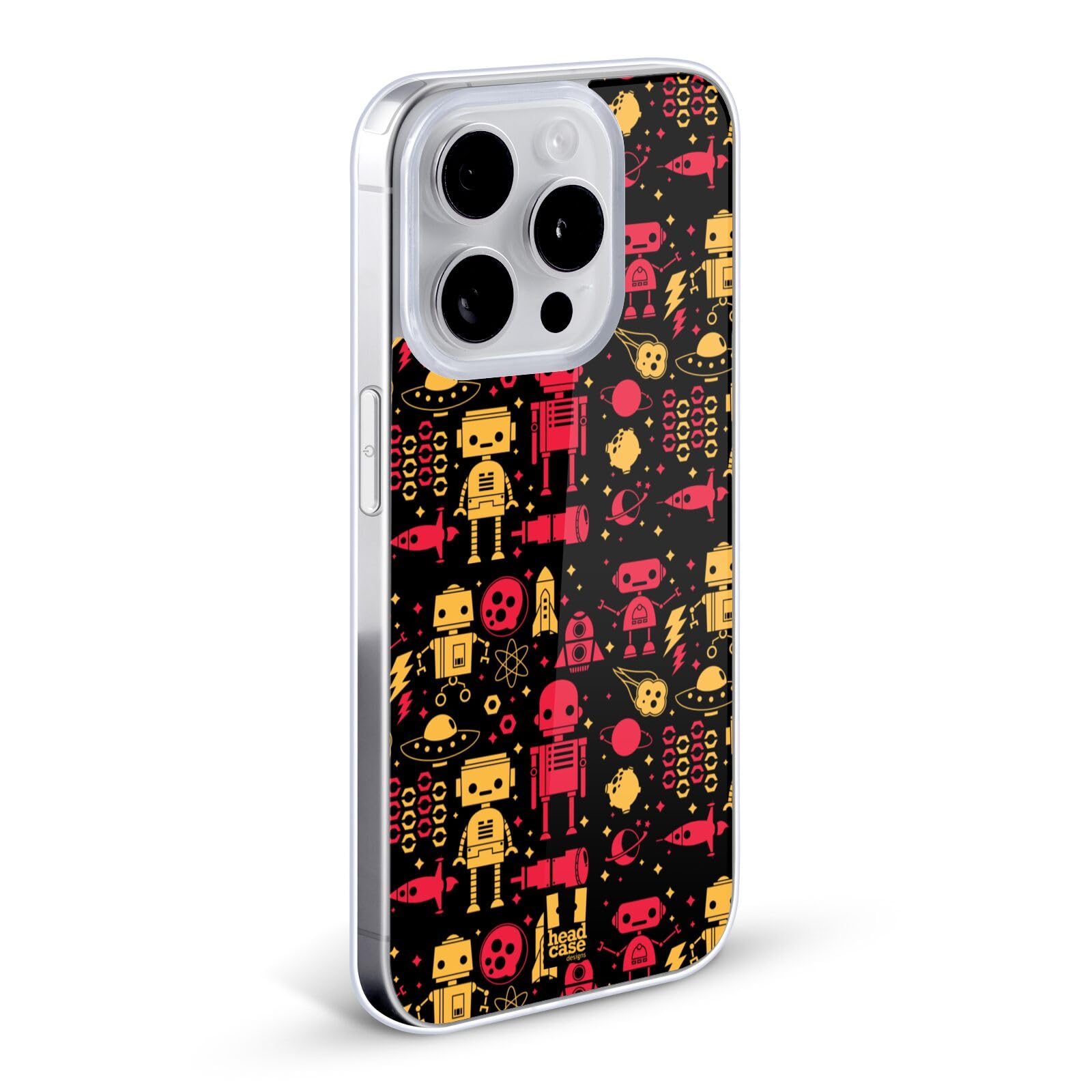 Head Case Designs Redbot Space Robots Soft Gel Case for Apple iPhone 7 Plus/8 Plus - Durable Protective Phone Cover with Fun Robot Design for Everyday Use & Gift Giving
