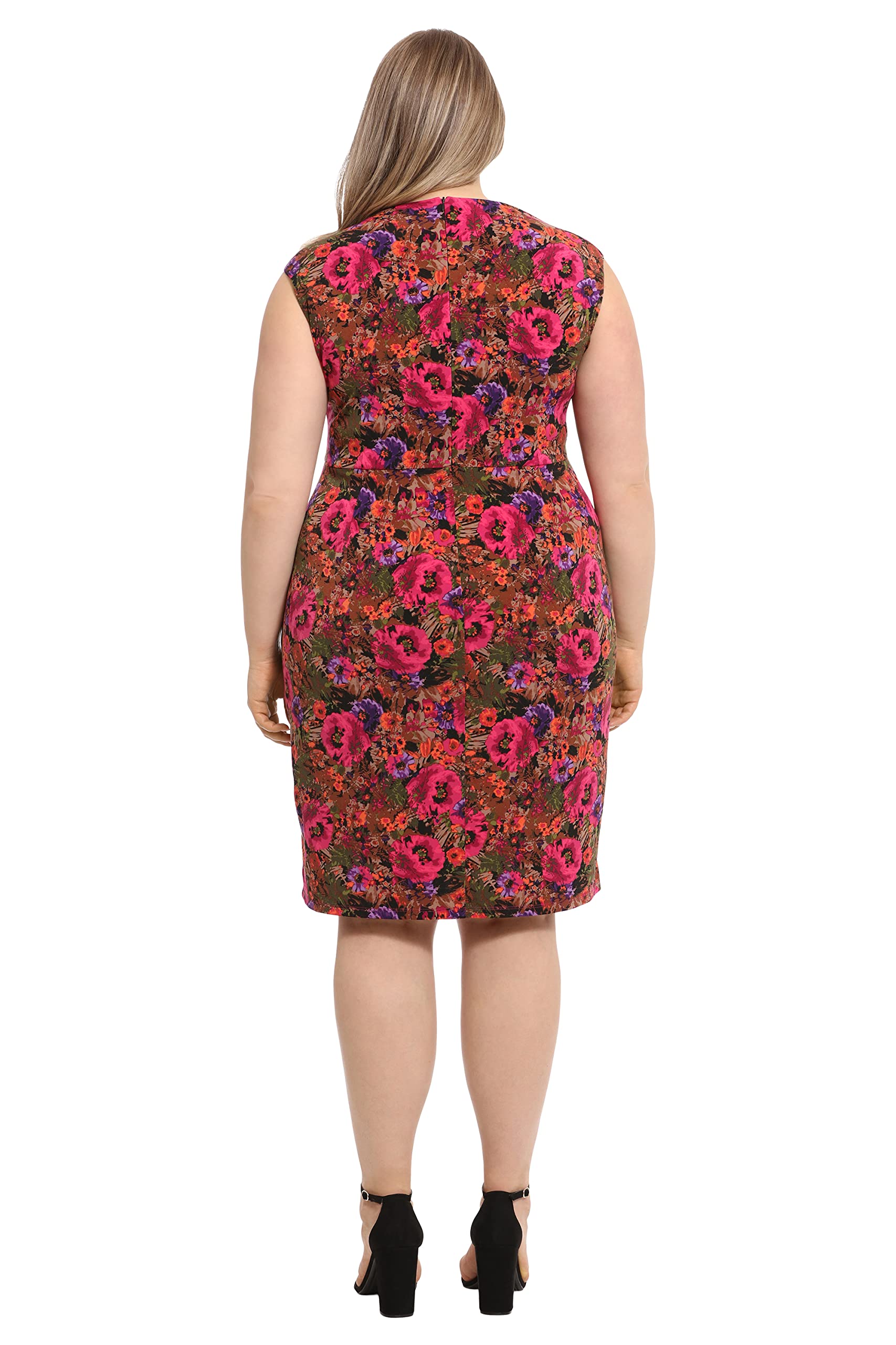 London Times Women's Asymmetrical Shirred Tulip Hem Dress - Elegant Flowy Midi Dress for Cocktail Parties, Date Nights & Special Occasions