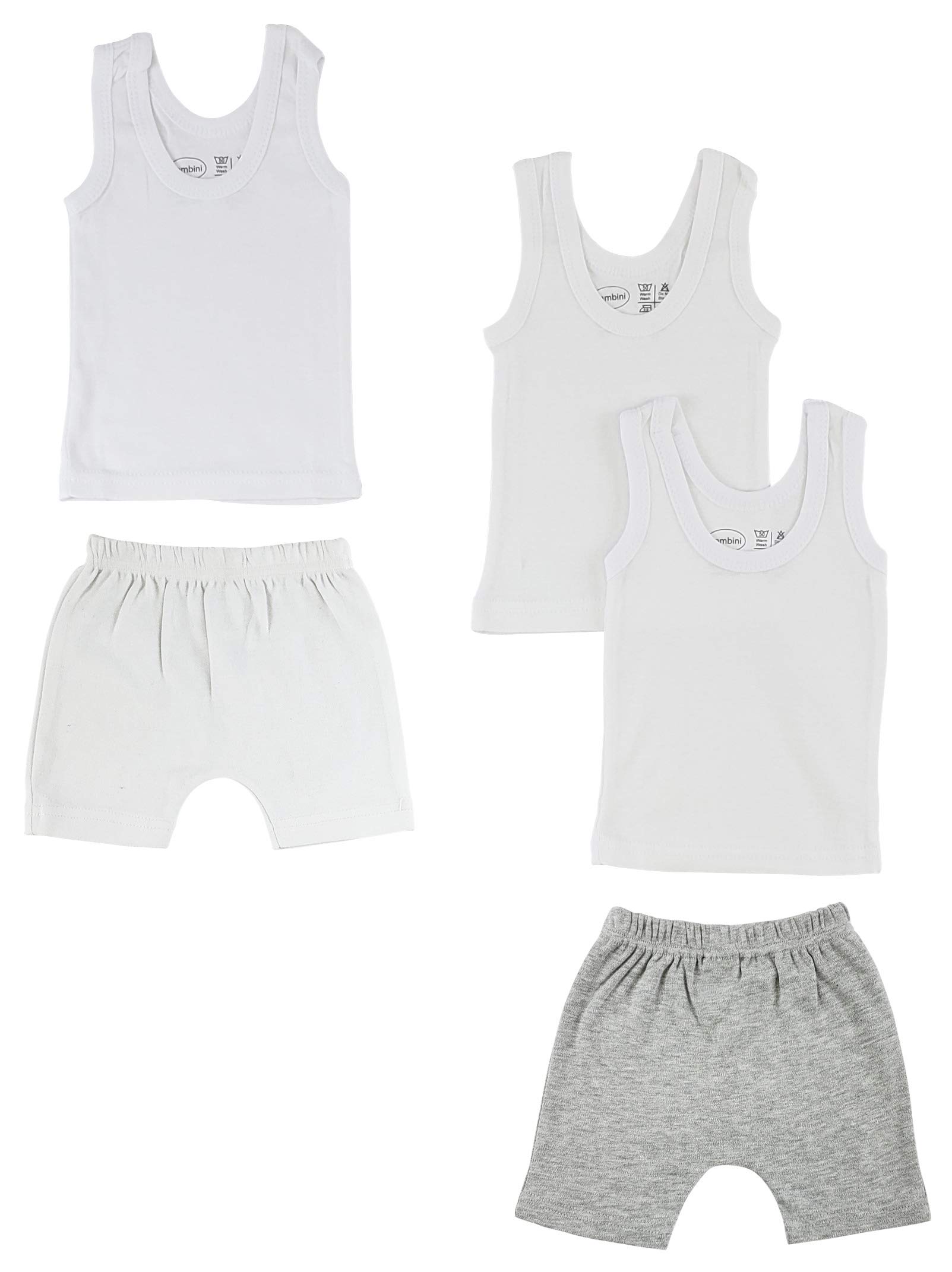 Baby Boys & Girls Cotton Tank Tops and Shorts Set - Soft Breathable Summer Outfits for Infants 0-24 Months | Perfect for Playtime, Beach Trips & Family Photos