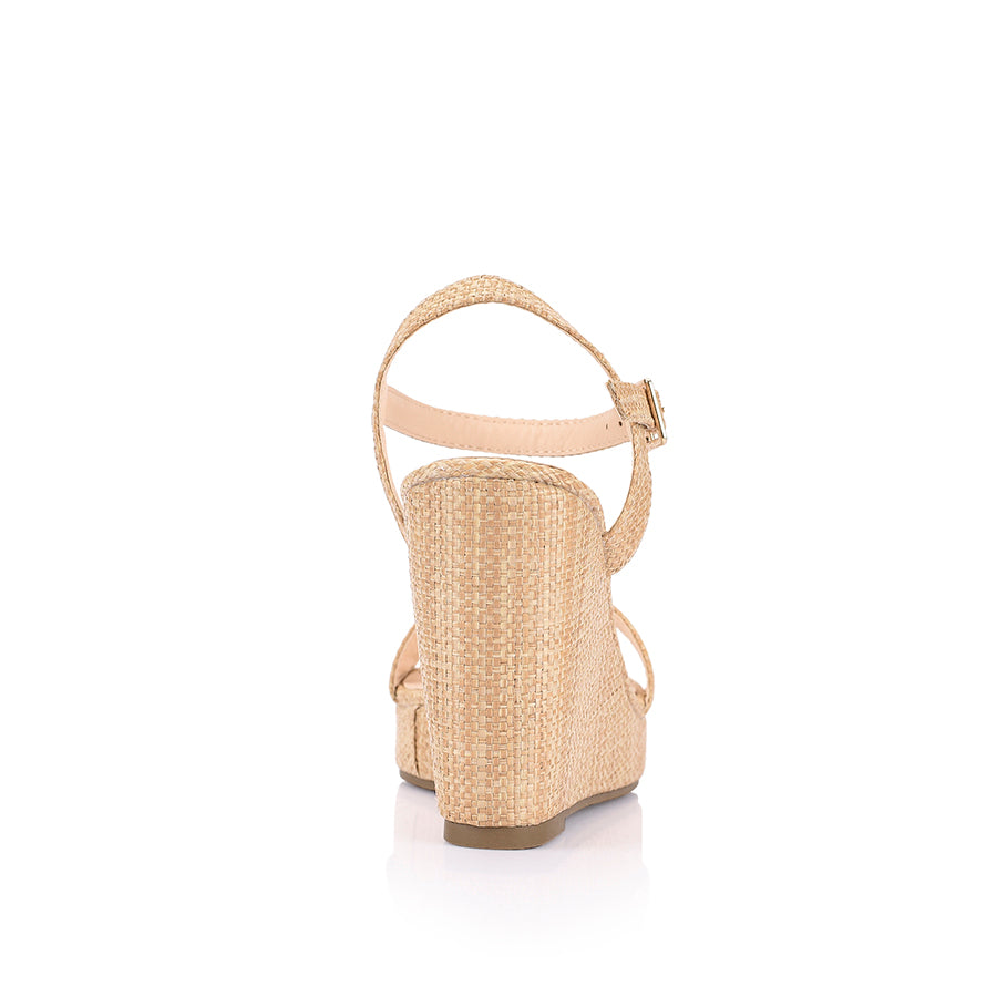 Amaya Rope Wedges - Natural Raffia Espadrille Sandals for Women | Comfortable Summer Beach Shoes | Perfect for Vacation, Poolside, and Casual Outings