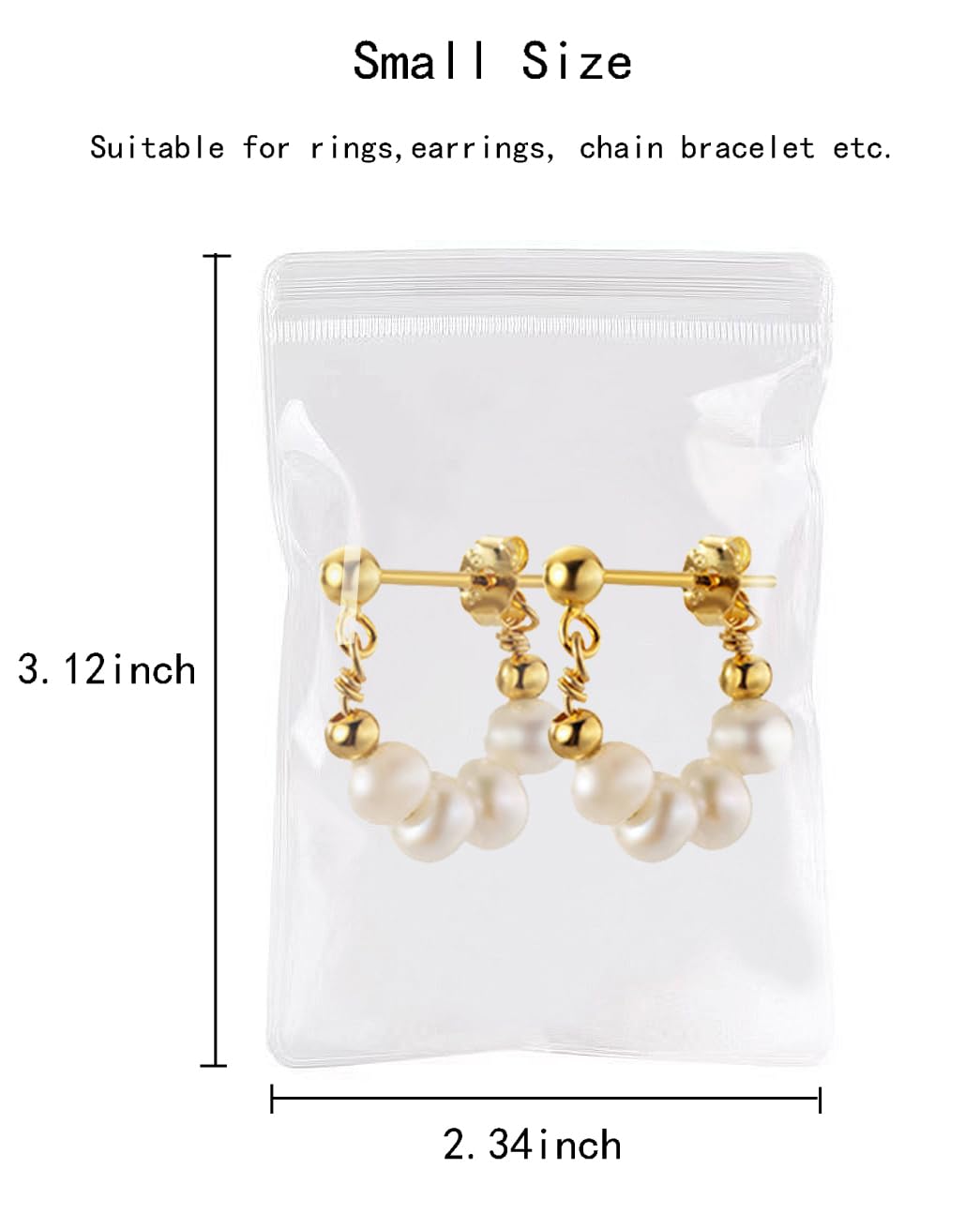 30pcs Clear Jewelry Organizer Bags - 3 Sizes for Earrings, Rings & Necklaces | Travel Jewelry Storage | Anti-Tarnish Protection | Perfect for Travel, Home Organization & Gift Packaging
