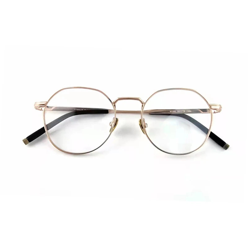 Stylish Unisex Black Titanium Round Full Rim Eyeglasses M137 - Perfect for Reading, Work & Everyday Fashion