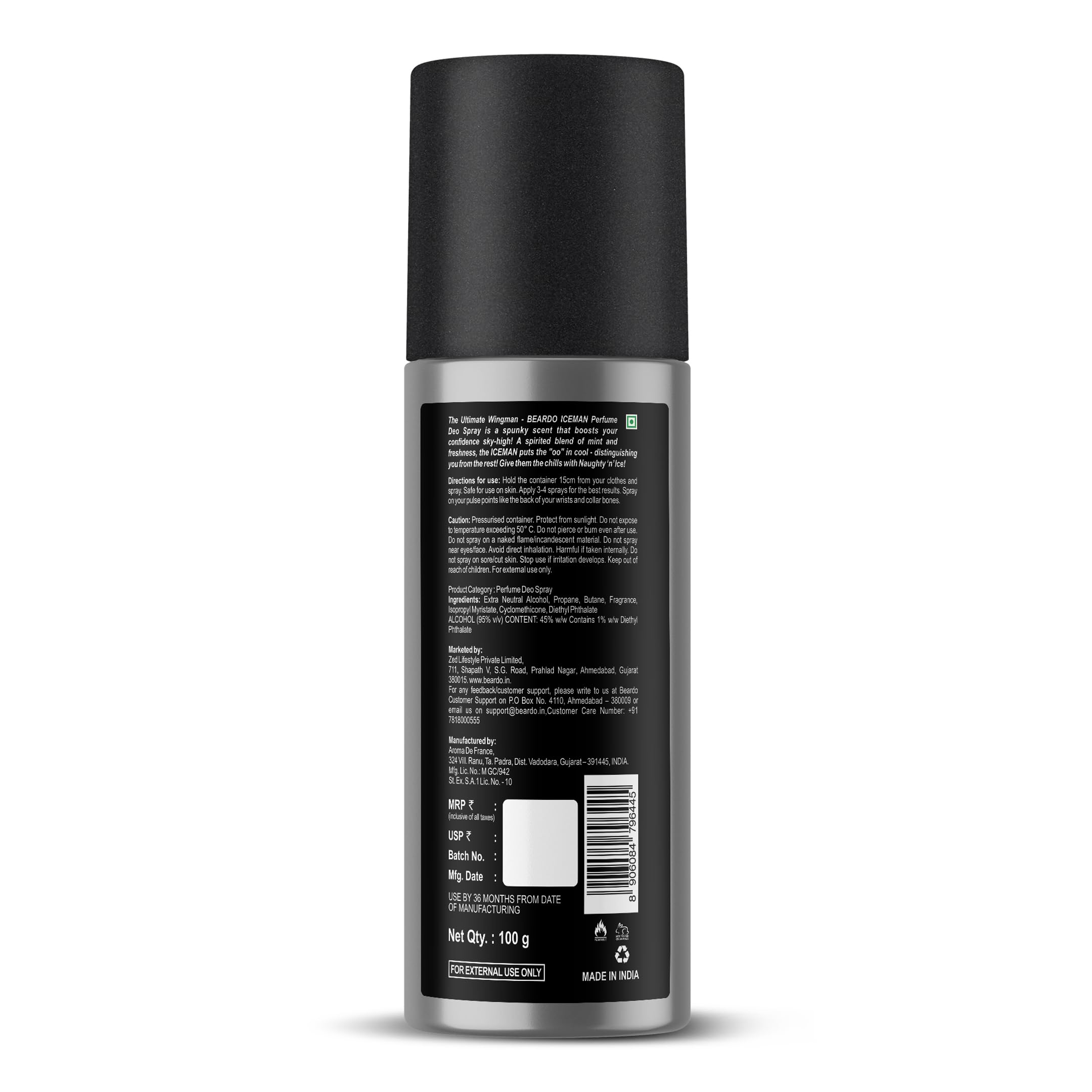 Beardo Iceman, Darkside & Spy Perfume Body Spray Set for Men - 3 Pack Long Lasting Aromatic Deodorant | Fresh Scent Cologne Gift for Him | Perfect for Date Night, Christmas & Special Occasions | Ideal Gift for Boyfriend, Husband & Friends