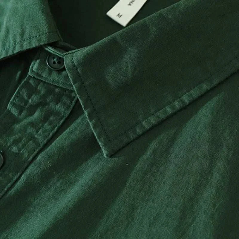 Japanese Loose Fit Short Sleeve Summer Shirt for Men - Breathable Casual Button Down Shirt for Beach, Vacation & Outdoor Activities