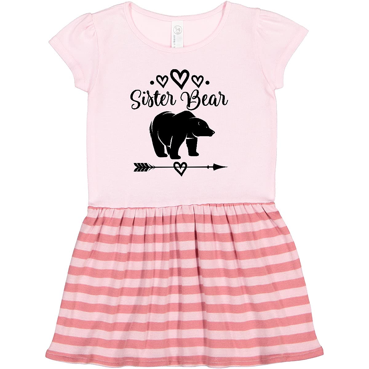 Inktastic Sister Bear Native Arrow Toddler Dress - Cute & Comfortable Cotton Dress for Girls, Perfect for Playdates, Parties & Everyday Wear