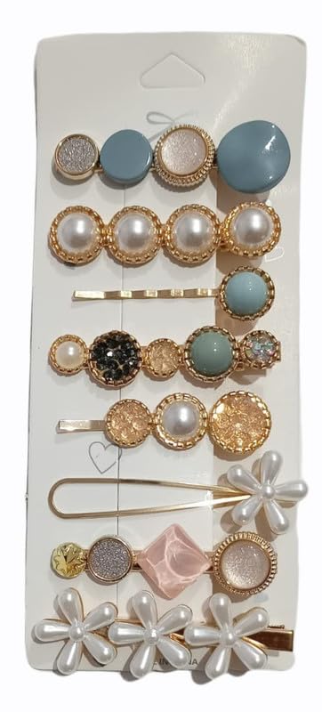 CHANDERKASH 8PCS Geometric Metal Hair Clips - Barrettes Pins for Women, Hollow Hairpins, Korean Style Hair Accessories for Daily Use, Parties and Weddings