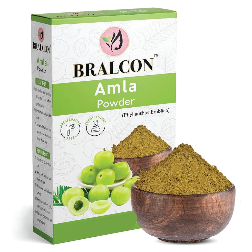 BRALCON Organic Hair Care Powder Combo - 600g (6 x 100g) | Amla, Reetha, Shikakai, Bhringraj, Neem Leaf & Multani Mitti Powder | Promotes Hair Growth & Healthy Scalp | Natural Solution for Dandruff, Hair Fall & Shine | Perfect for DIY Hair Masks & Ayurvedic Treatments