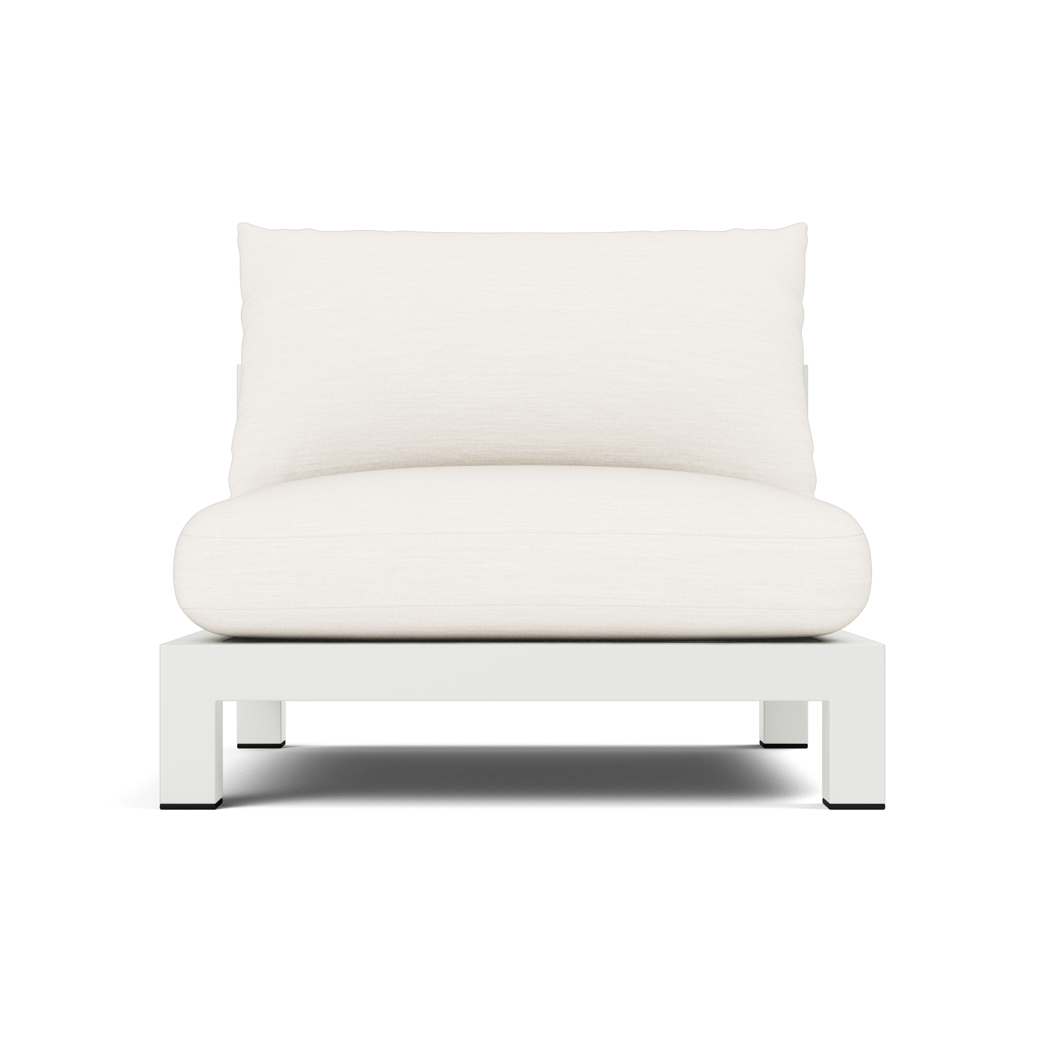 Pacific Aluminum Armless Single Chair - Lightweight & Durable Outdoor Patio Furniture for Poolside, Garden, and Deck Relaxation