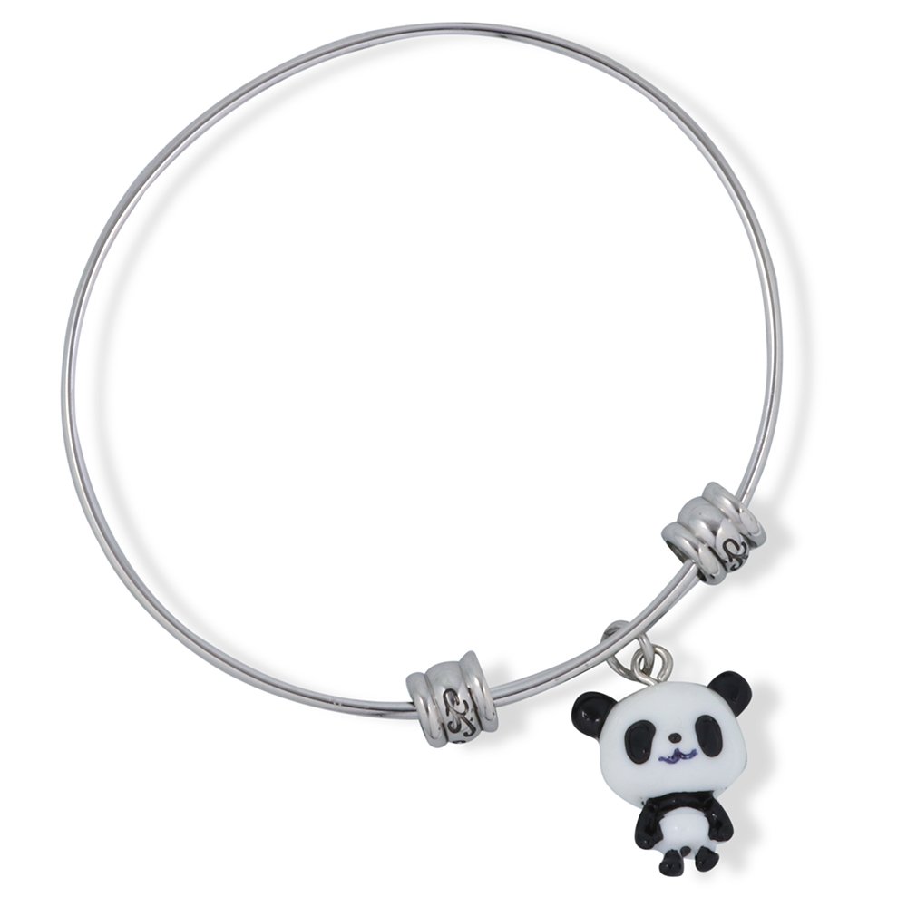 Panda Charm Bracelet for Women & Men - Cute Panda Bear Jewelry Gift, Adjustable Bangle with Giant Panda Charms - Perfect for Birthdays, Anniversaries, Baby Showers & Animal Lover Accessories