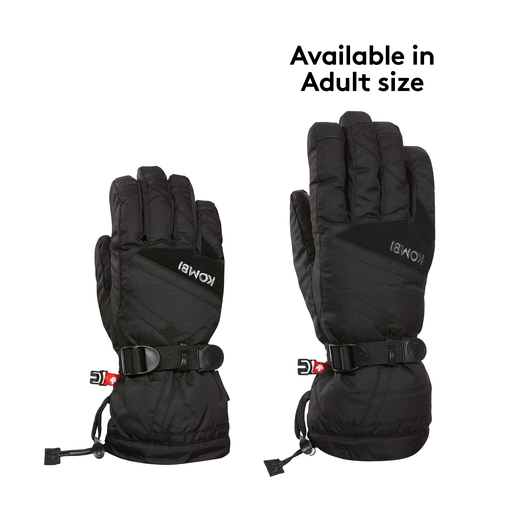 Original KOMBI Waterguard Gloves - Insulated Waterproof Winter Gloves for Kids with Heat Pack Pocket - Unisex Junior Snow Gloves for Skiing, Sledding & Outdoor Play