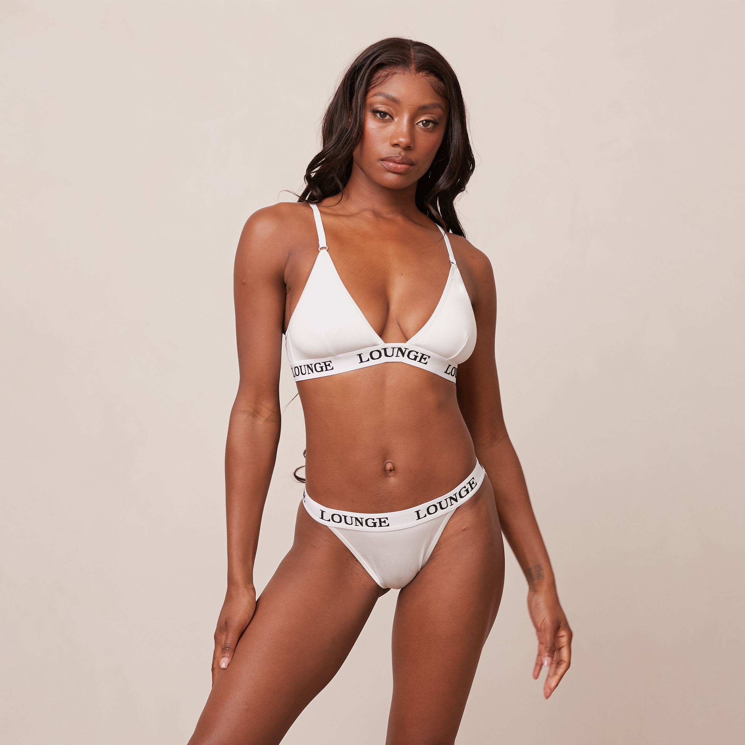 Bamboo Triangle Bra - All White | Eco-Friendly Women's Lingerie | Perfect for Yoga, Lounge & Everyday Wear