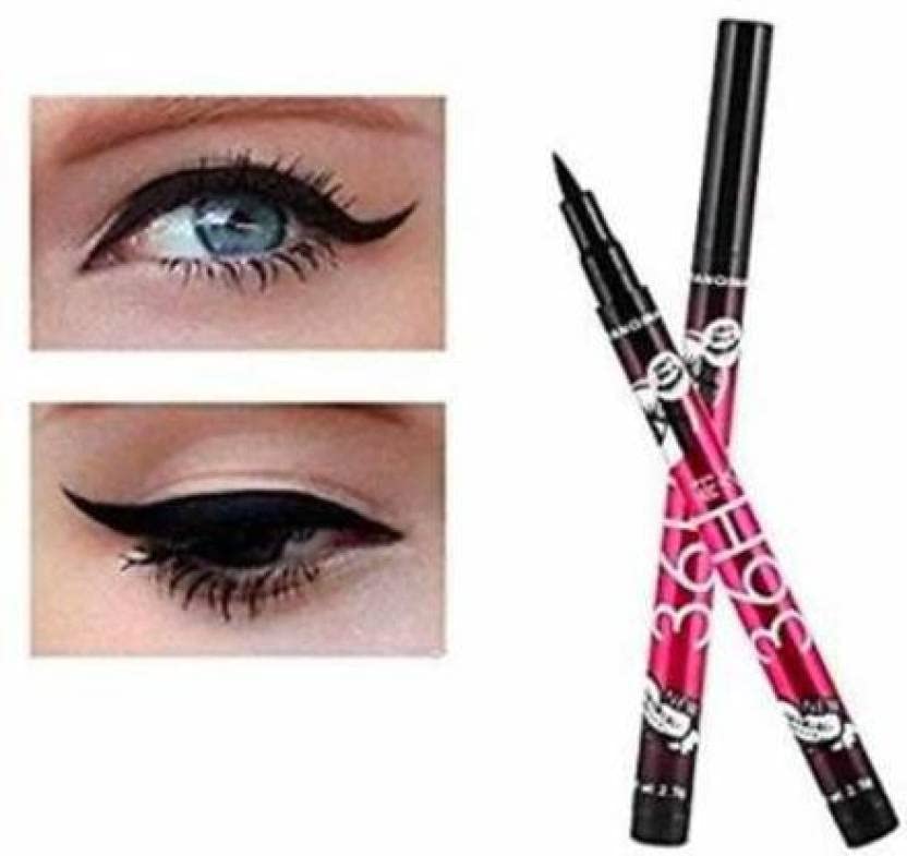 Waterproof Liquid Eyeliner - 36 Hour Long Lasting (Pack of 2) - 15ml Deep Black & Multicolor - Smudge Proof & Water Resistant for Swimming, Gym & All-Day Wear