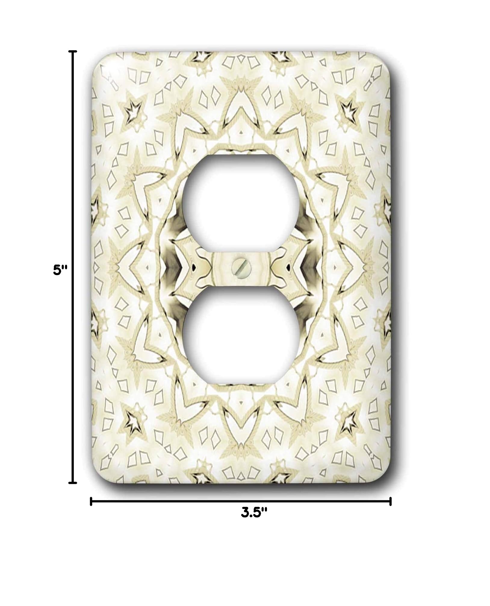 3D Elegant Gemstone Decorative Ring Mandala Light Switch Cover - Boho Home Decor for Bedroom, Living Room & Office | Stylish Wall Plate for Switch Outlets