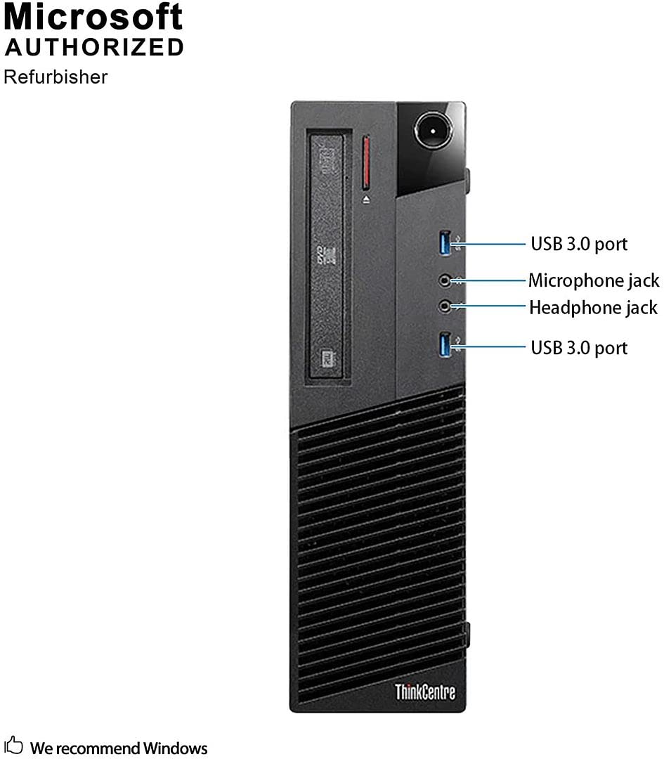 Renewed Lenovo ThinkCentre SFF Desktop Computer - Intel Core i7 up to 3.9GHz, 16GB RAM, 1TB HDD, WiFi, Keyboard & Mouse, Windows 10 Pro | Perfect for Home Office, Business Workstations & Small Business Computing