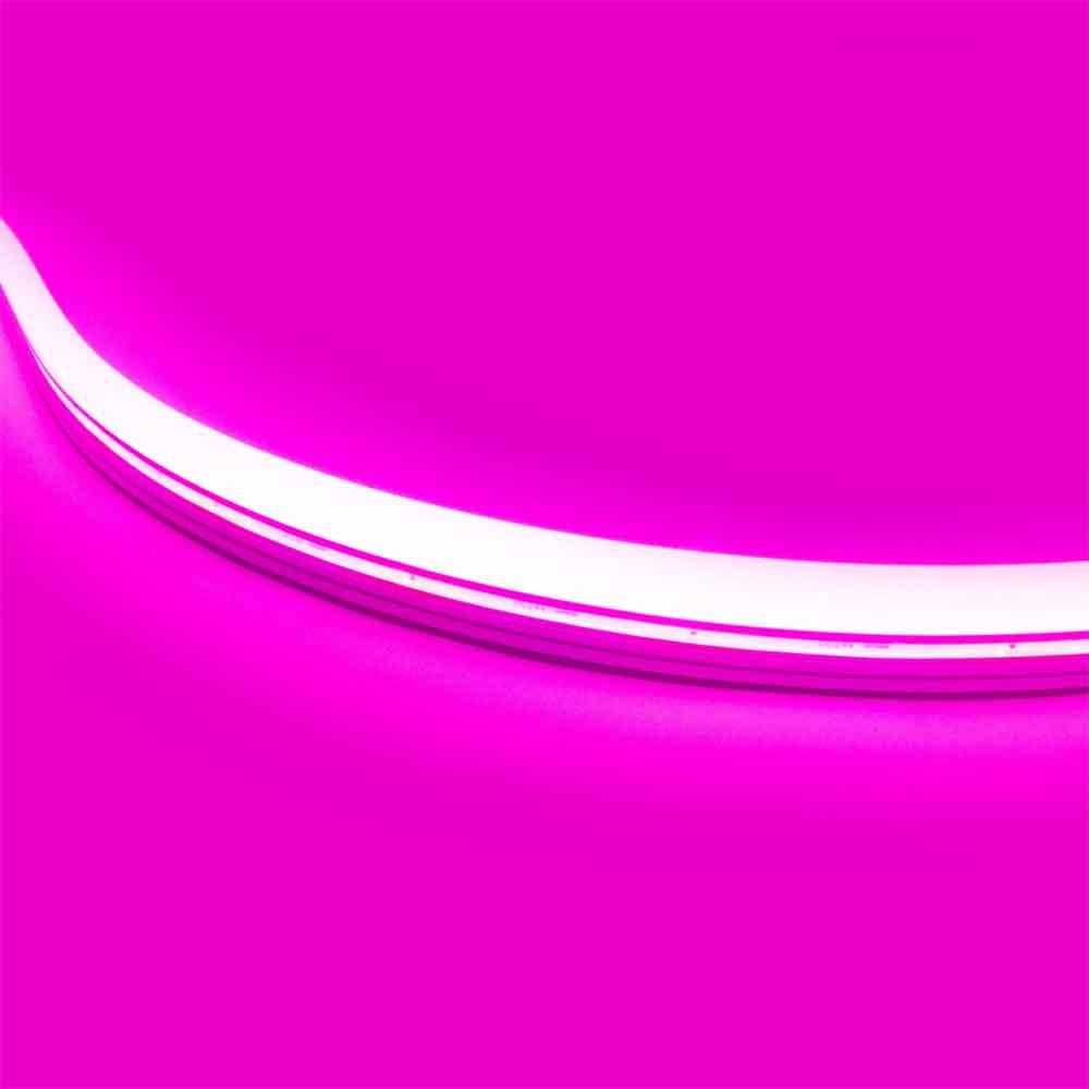 16ft Neon Blaze Flexible LED Strip Lights - Pink 24V Waterproof Bendable Rope Light for Bedroom, Party, Bar, and Outdoor Decoration
