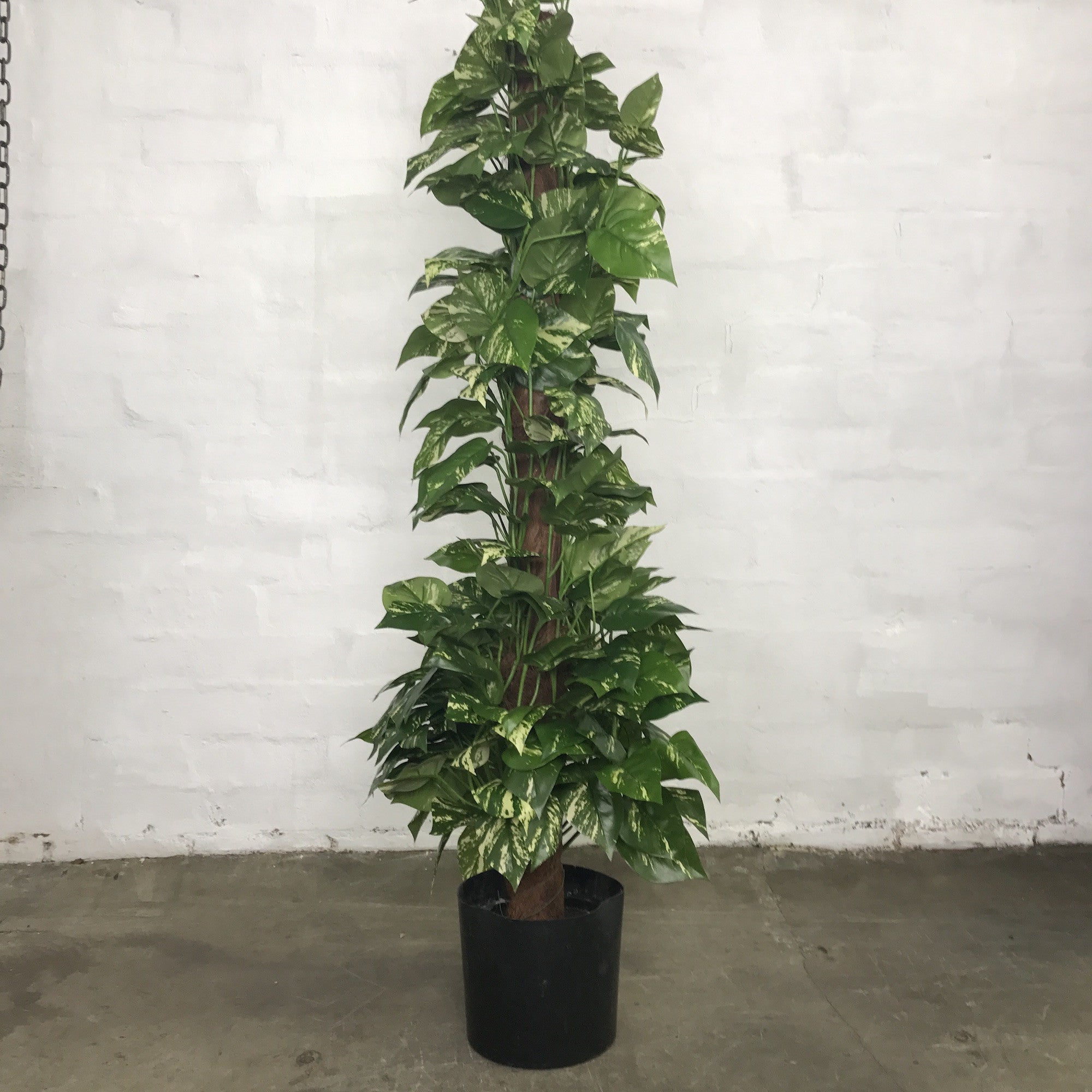 Artificial Pothos Totem Pole - 6ft Fake Hanging Vine Plant with Heart-Shaped Leaves for Home Office Decor Indoor Outdoor Greenery