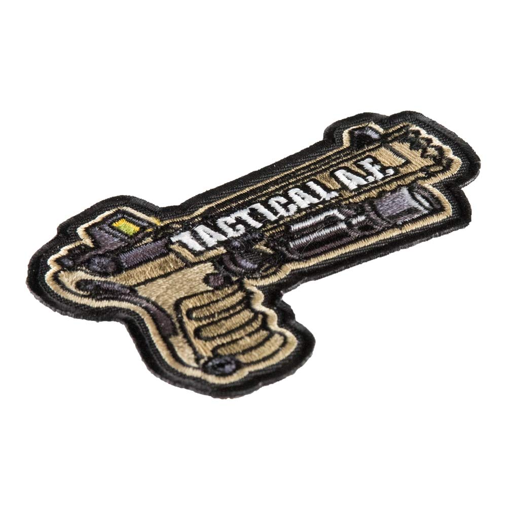 Tactical Handgun Camouflage Iron On Patches - 3.5x2.5 Inch Embroidered Gun & Weapon Patches for Jackets, Bags, Jeans - DIY Sew On Military Style Decorative Clothing Accessories - Perfect for Outdoor Activities, Hunting, Airsoft & Tactical Gear Customization