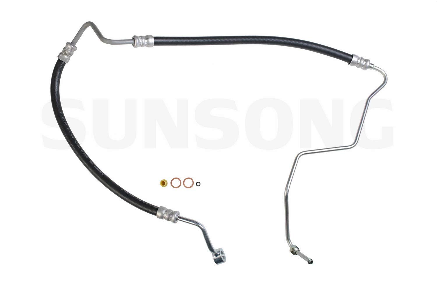 Sunsong 3401358 Power Steering Pressure Line Hose Assembly - High Performance Replacement for Smooth Steering - Perfect for Trucks, SUVs, and Off-Road Vehicles