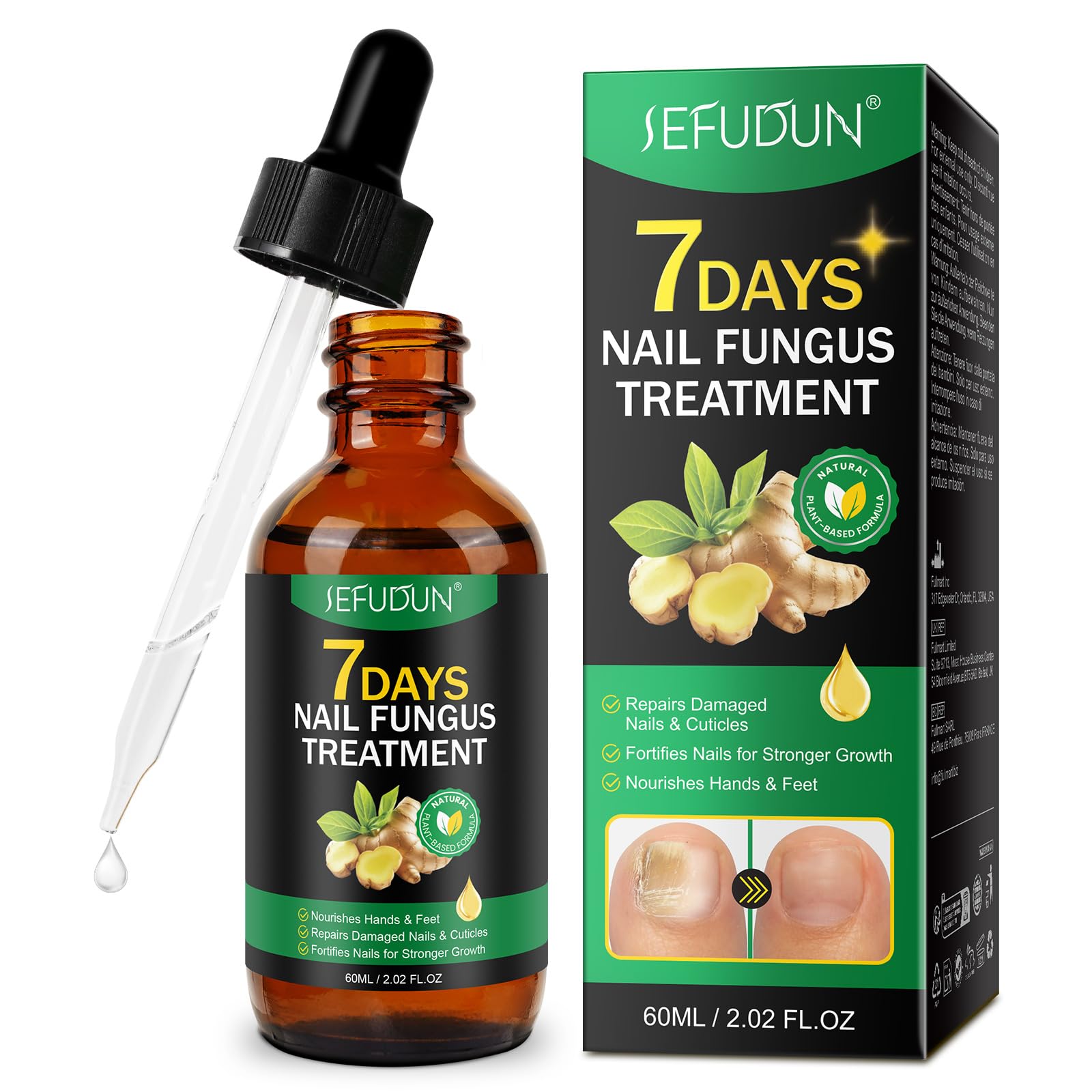 Ginger Nail Treatment & Growth Serum - Natural Plant Formula for Stronger Nails | Cuticle Oil to Repair & Strengthen Nails | Perfect for Brittle Nails & Nail Care Routine