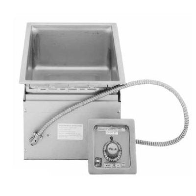Premium Wells Drop-In Hot Food Warmer - Holds 1 Full-Size Pan with Drain & Thermostat Control (120V) | Ideal for Buffets, Catering & Commercial Kitchens