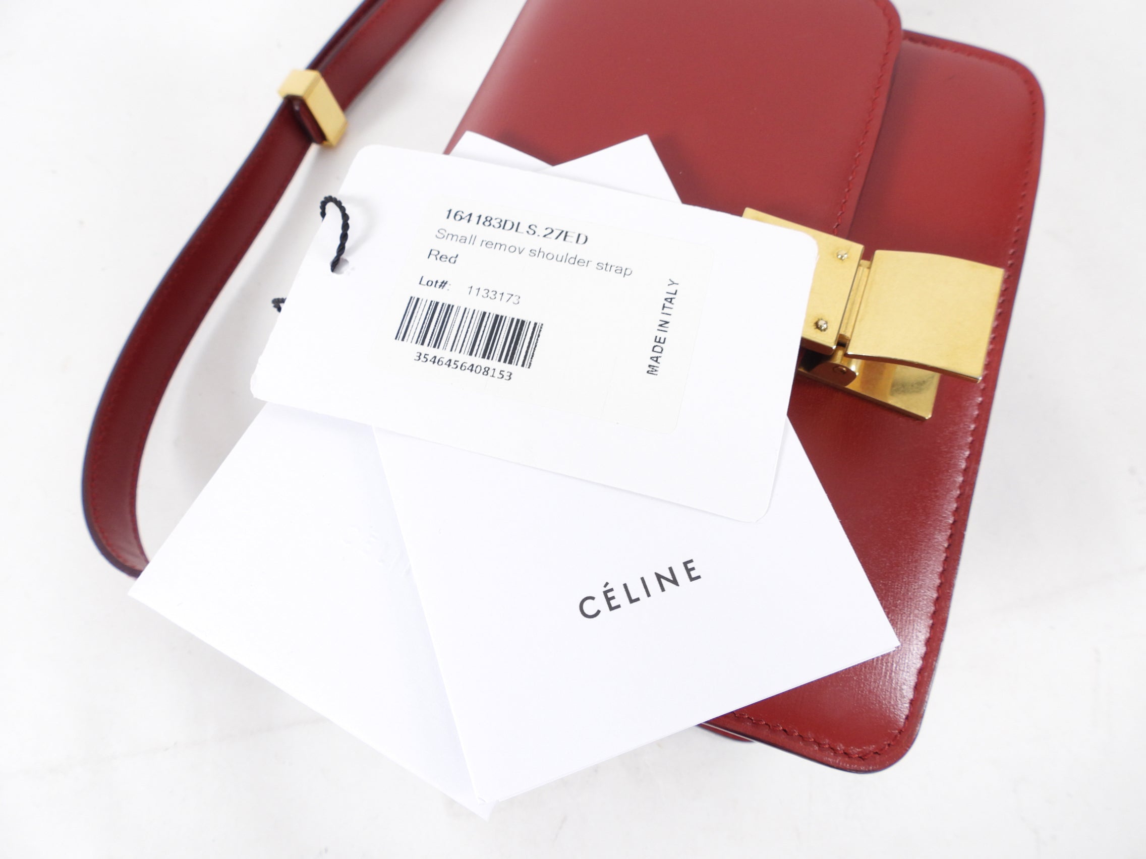 Celine Small Classic Red Leather Box Bag - Luxury Crossbody Handbag for Women | Perfect for Date Night, Parties & Everyday Use