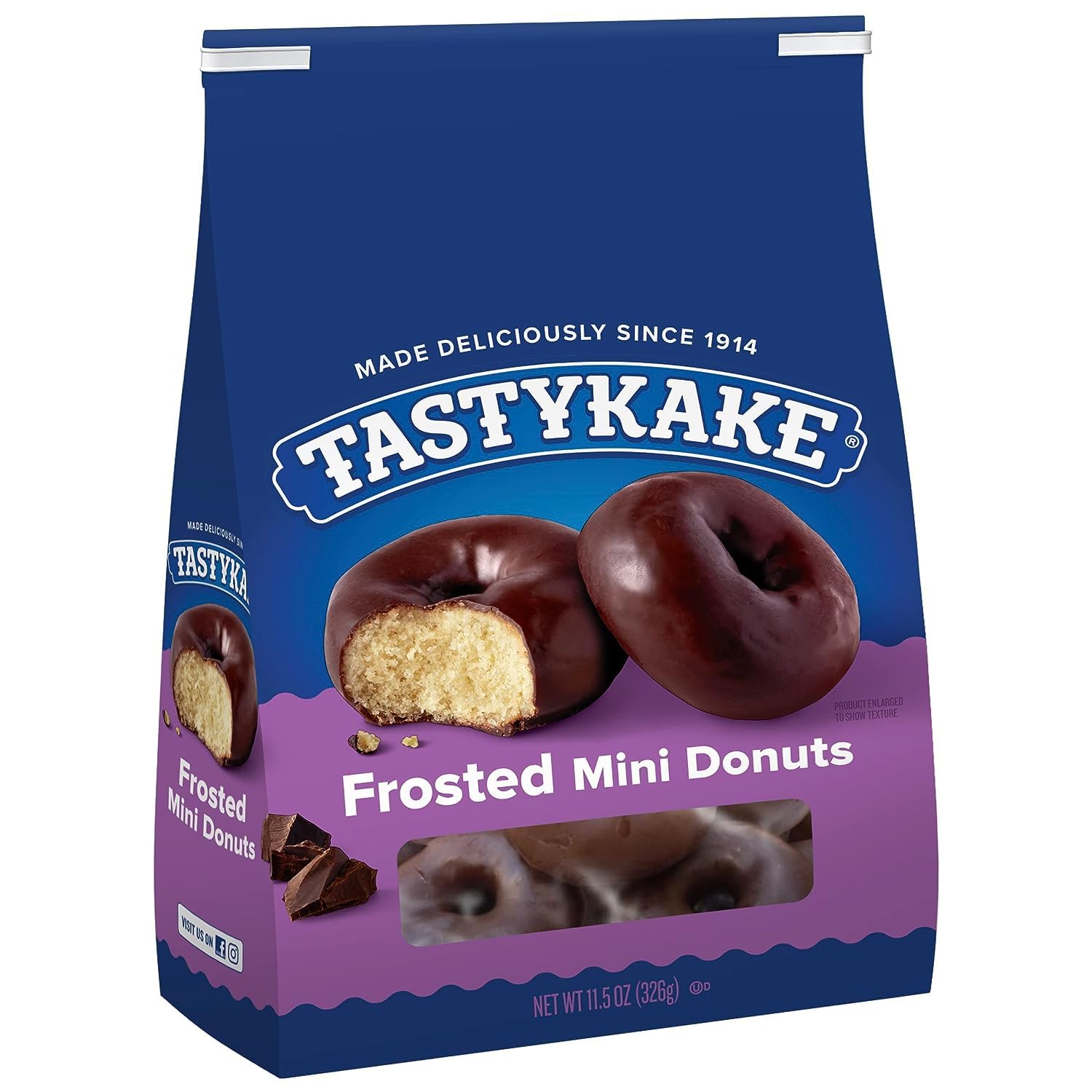 Tastykake Frosted Mini Donuts - Pack of 2 Bags (12.5 oz Each) | Sweet Snack for Breakfast, Office Treats & Party Desserts