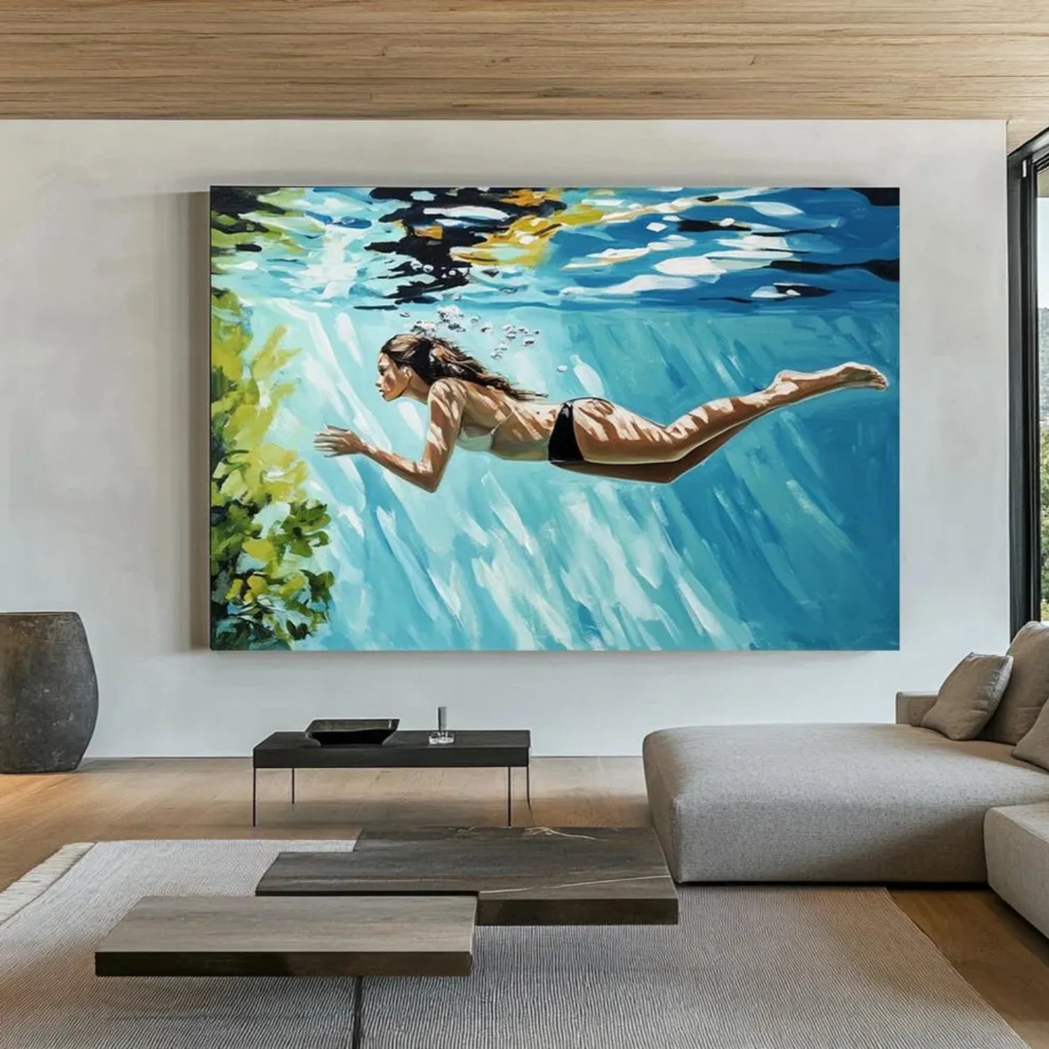 Swimming Sport Canvas Painting Wall Art - #SA014 - Perfect for Home Decor, Office, Gym & Pool Area