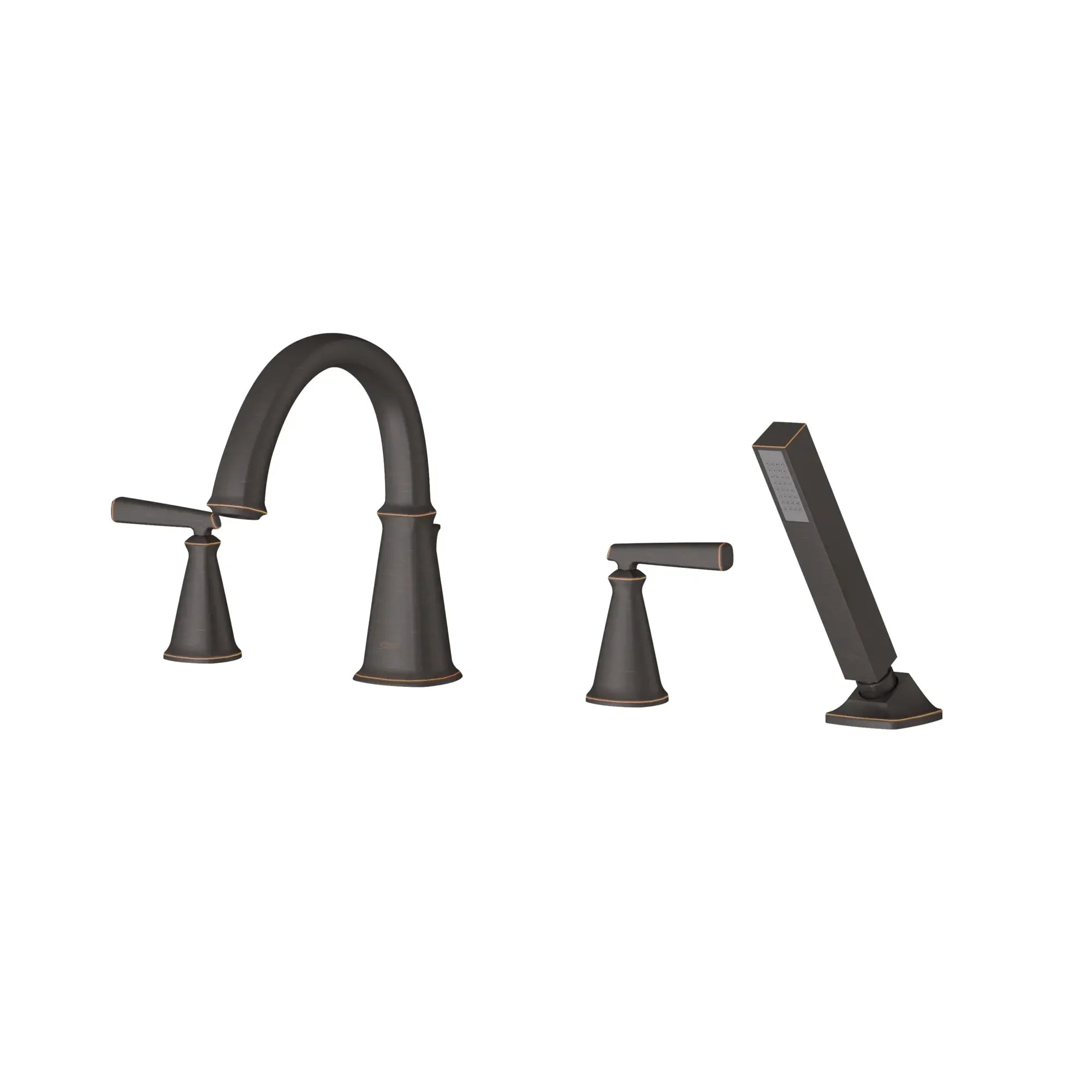Edgemere® Bathtub Faucet with Lever Handles & Personal Shower - Compatible with Flash® Rough In Valve - Perfect for Bathroom Renovation and Spa-Like Shower Experience