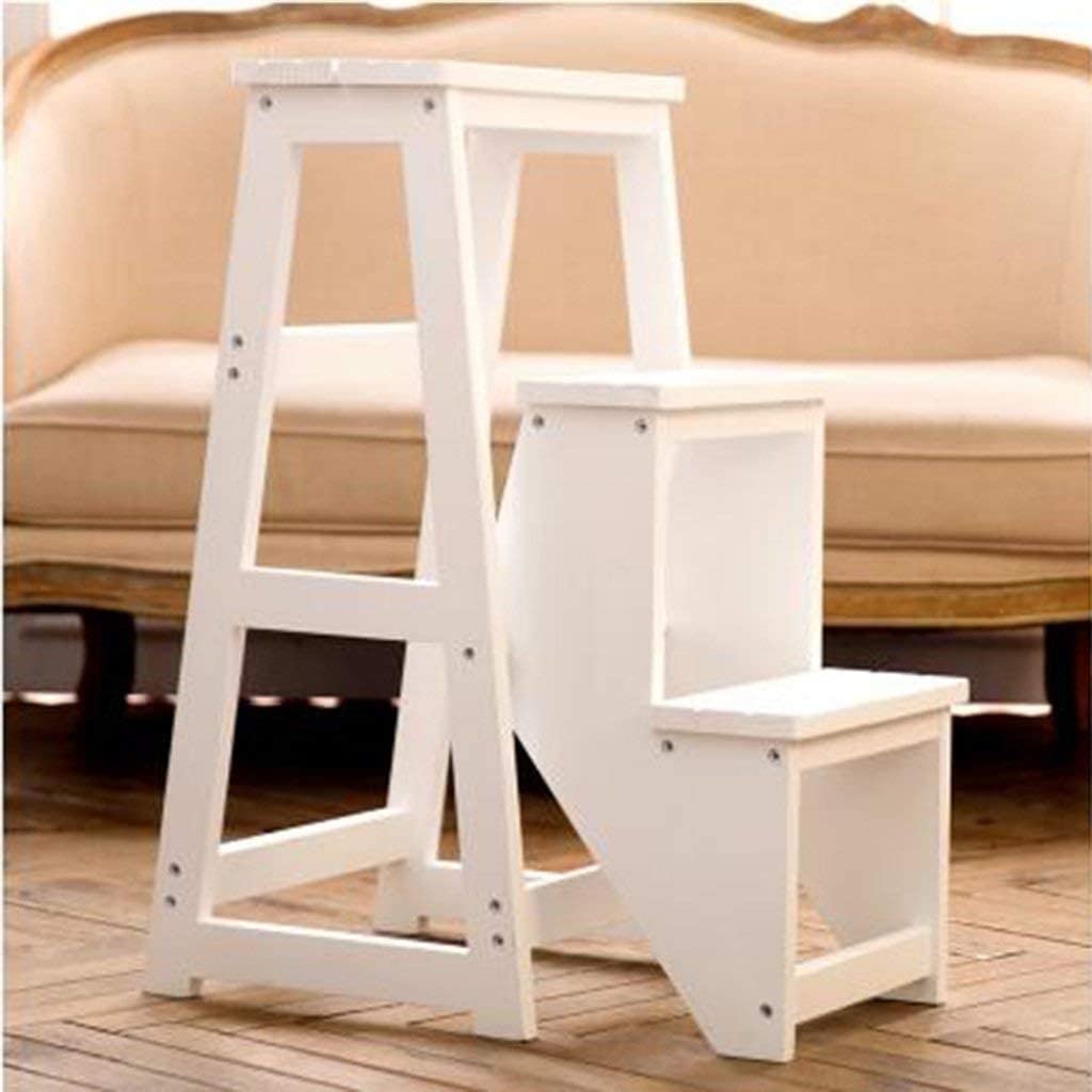 OKUOKA 3-Step Folding Step Stool - Portable Lightweight Ladder Stool for Home, Kitchen, Bathroom - Non-Slip Multi-Purpose Storage Step Stool for Adults & Kids - Perfect for Reaching High Shelves and Organizing
