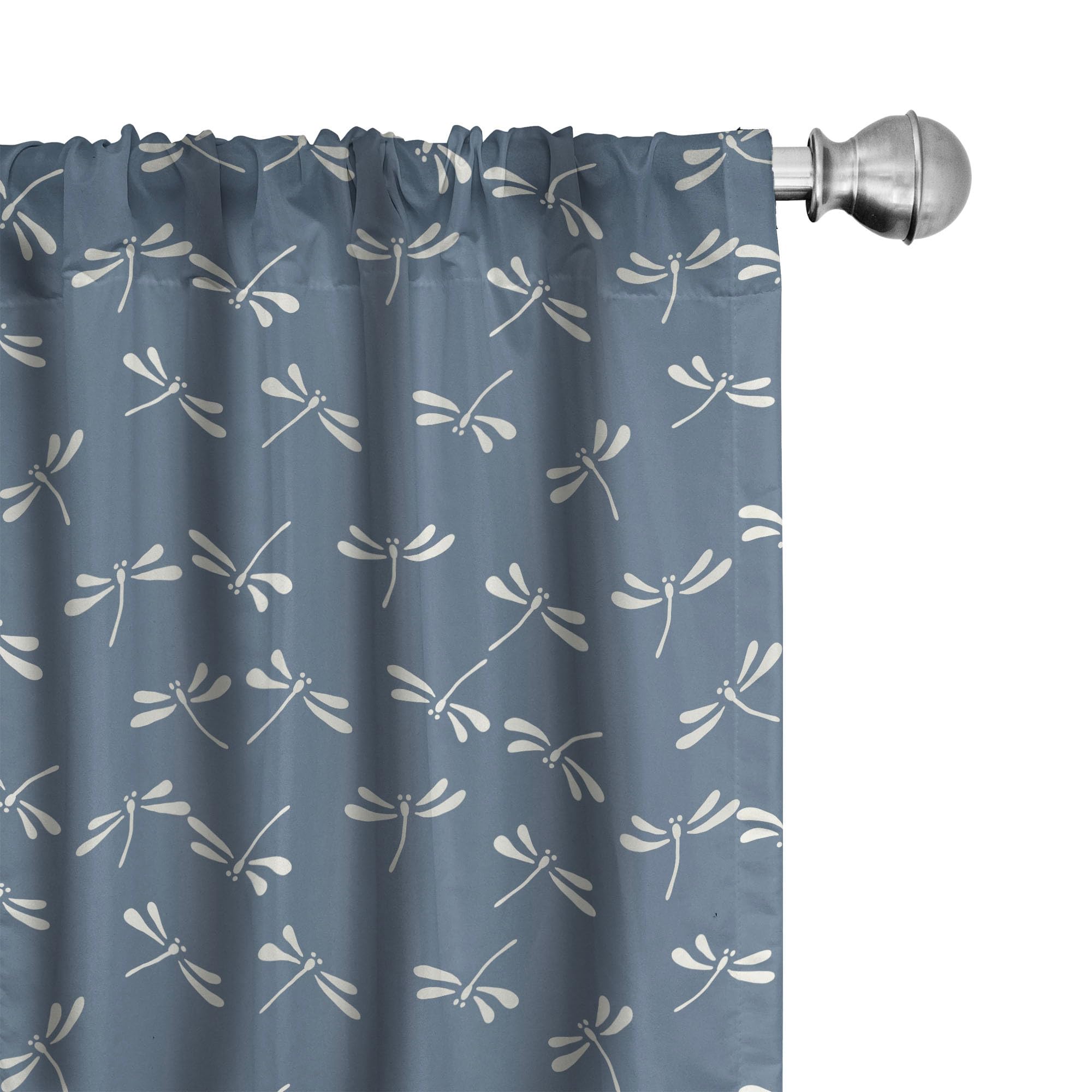 Ambesonne Dragonfly Curtains - Tropical Wildlife Japanese Style Window Panels (28