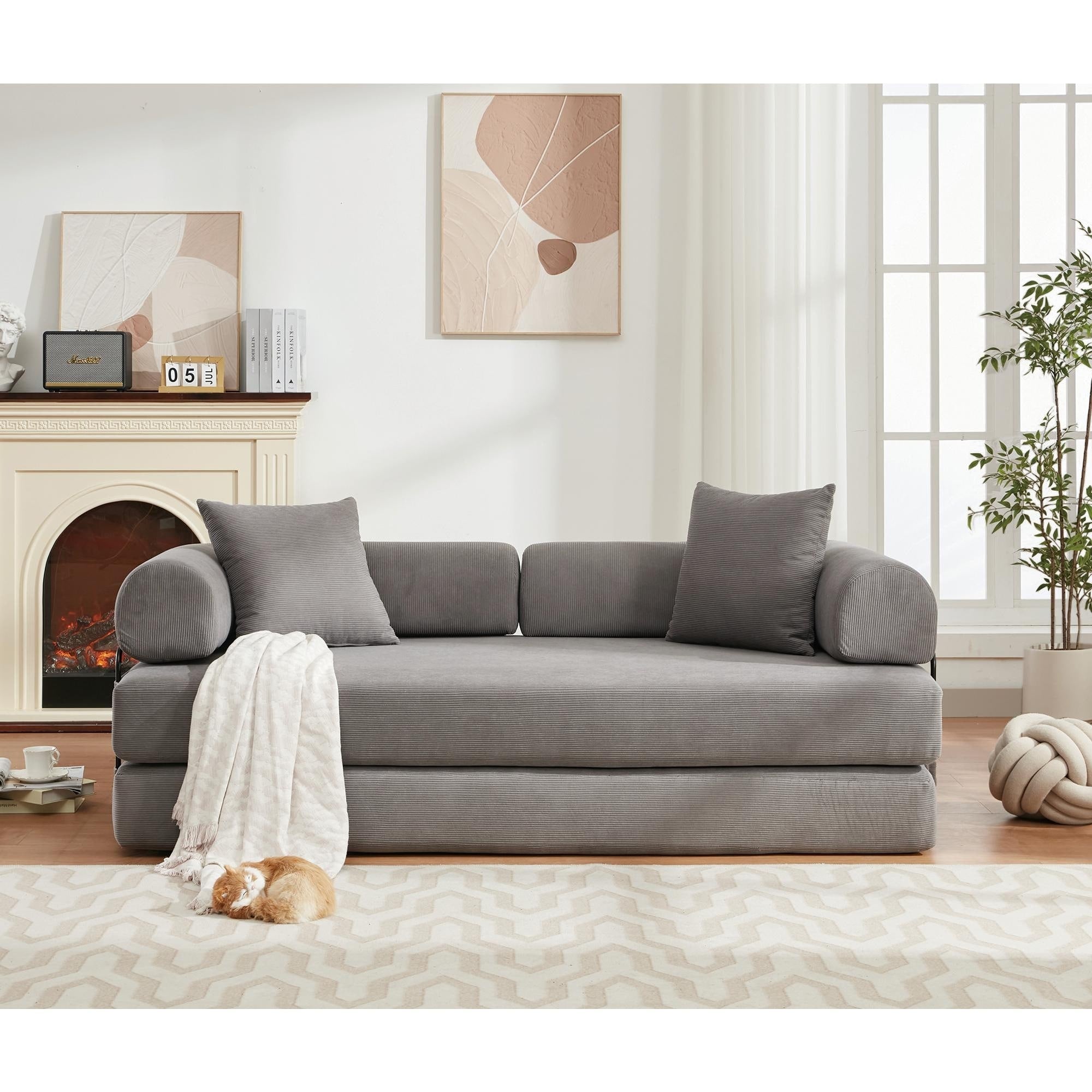 4 in 1 Convertible Sleeper Sofa Bed - 78.5