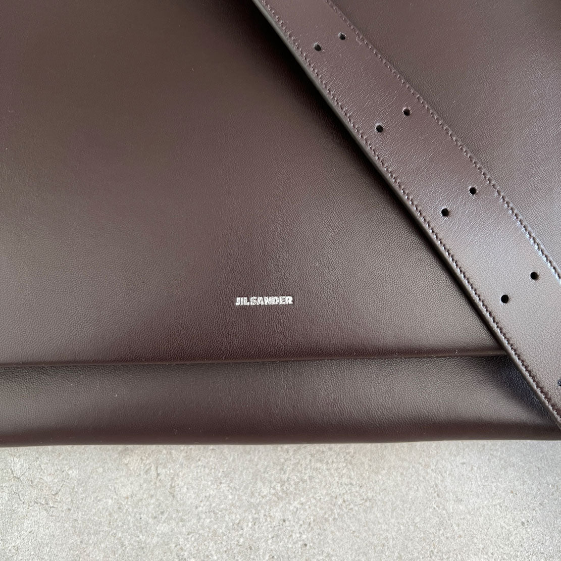 Ombra East West Espresso Leather Crossbody Bag - Stylish & Compact for Everyday Use, Travel, and Work