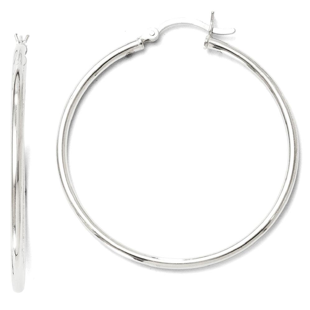 925 Sterling Silver Hinged Round Large Hoop Earrings for Women - Classic Fashion Jewelry for Everyday Wear, Parties & Special Occasions