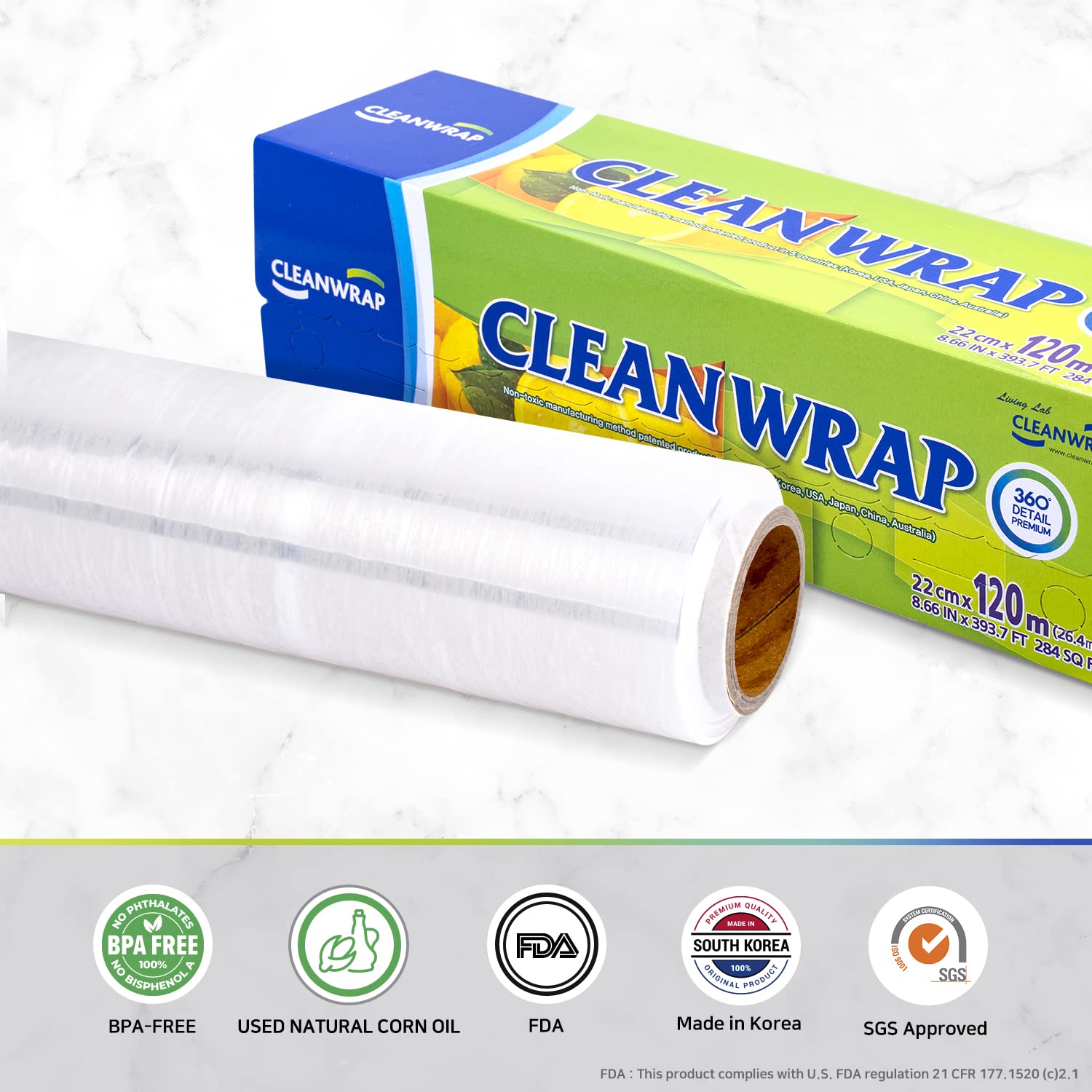 BPA Free Plastic Wrap for Food - 11.81in x 393.7ft Clear Press & Seal Wrap (3 Pack) | Food Safe, Transparent Wrapping Paper for Baked Goods, Meal Prep & Leftovers | Ideal for Kitchen Storage, Picnics & Party Platters