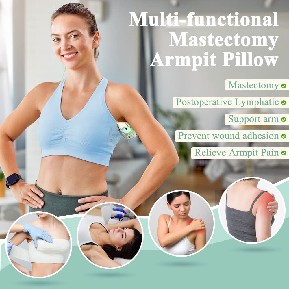 **KAAMOS Post-Surgery Recovery Pillow for Lymphedema & Mastectomy - Underarm Support Pillow for Pain Relief, Breast Surgery Recovery, Sleeping Comfort (1PC) - Ideal for Post-Op Care, Rest & Pain Management**