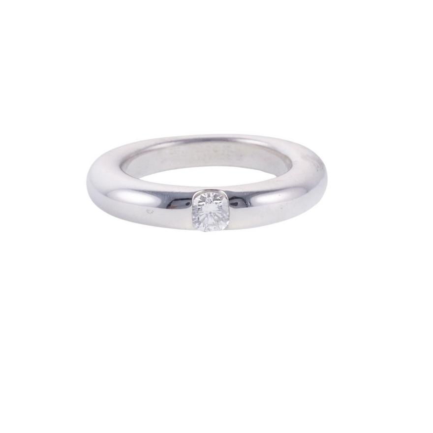 Cartier 0.35 Carat Round Brilliant F VS1 Diamond Platinum Engagement Ring for Women - Perfect Proposal Gift & Wedding Jewelry for Brides, Anniversaries & Special Occasions