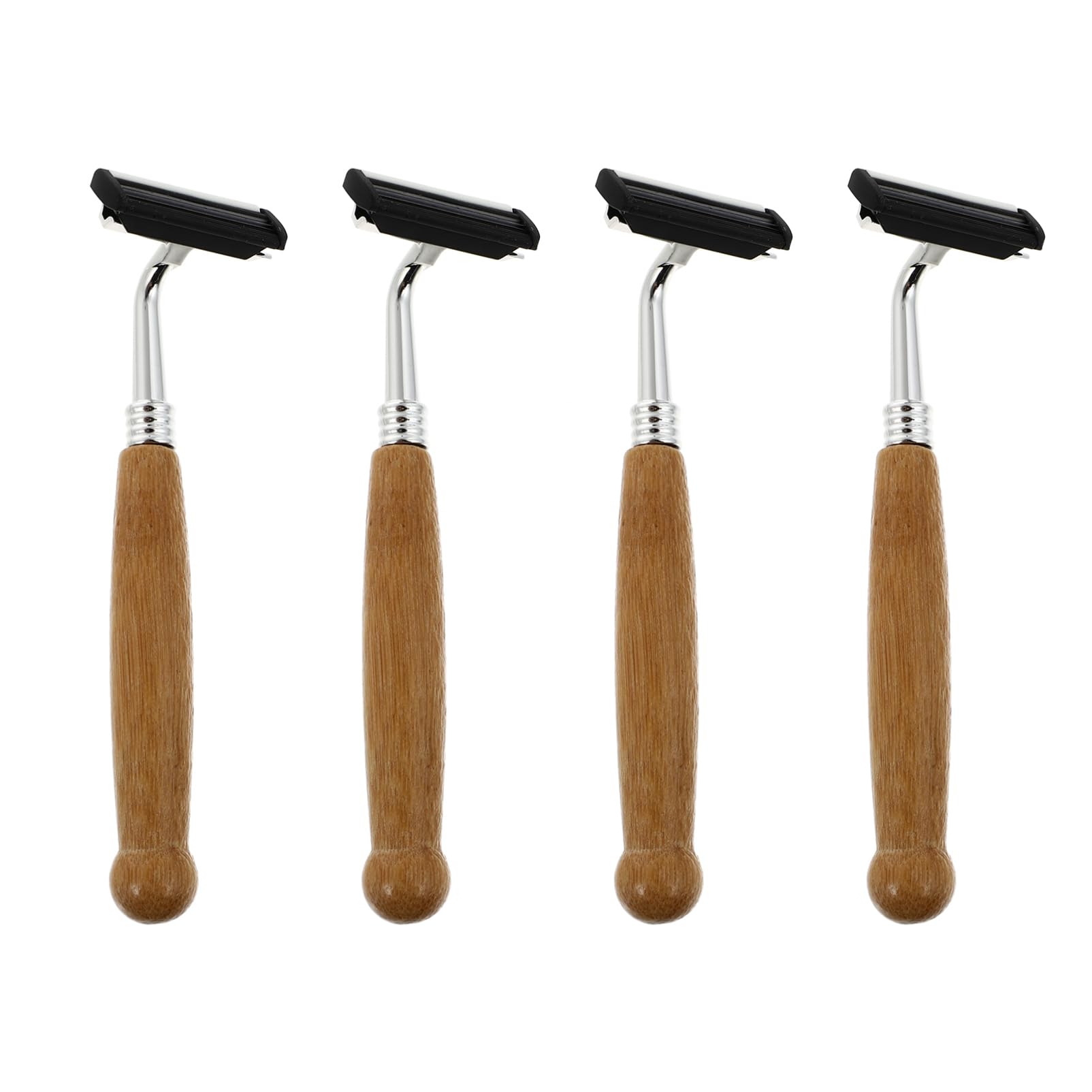 4-Piece Stainless Steel Double Edge Safety Razor Set - Precision Beard Shaper & Grooming Kit for Men | Perfect for Daily Shaving, Travel & Barber Use