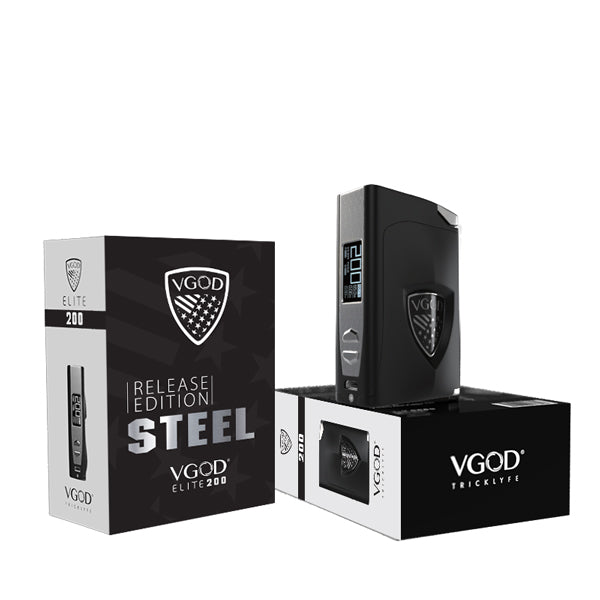 VGOD Elite 200W TC Box Mod - Advanced Temperature Control Vape Mod with OLED Display | Perfect for Cloud Chasing & Sub-Ohm Vaping at Home or Outdoors