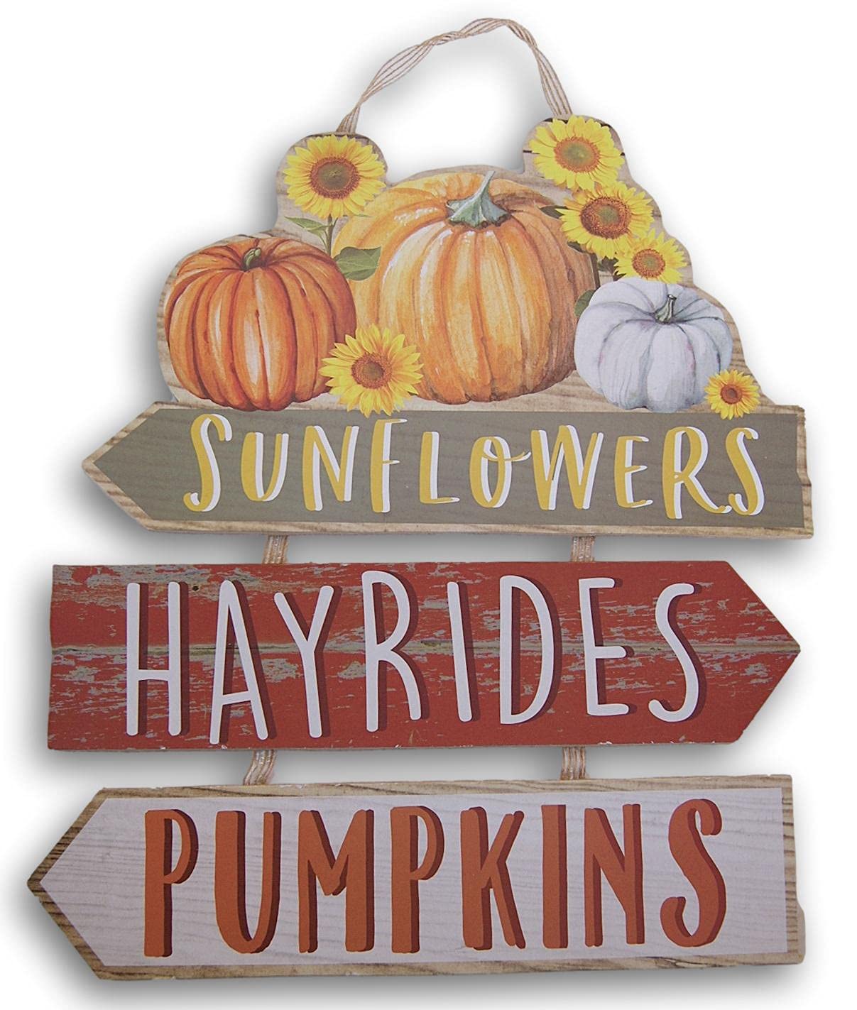 Sunflower Harvest Decor Sign - 10.5x12 Inch Autumn Wall Art for Farmhouse & Fall Decor