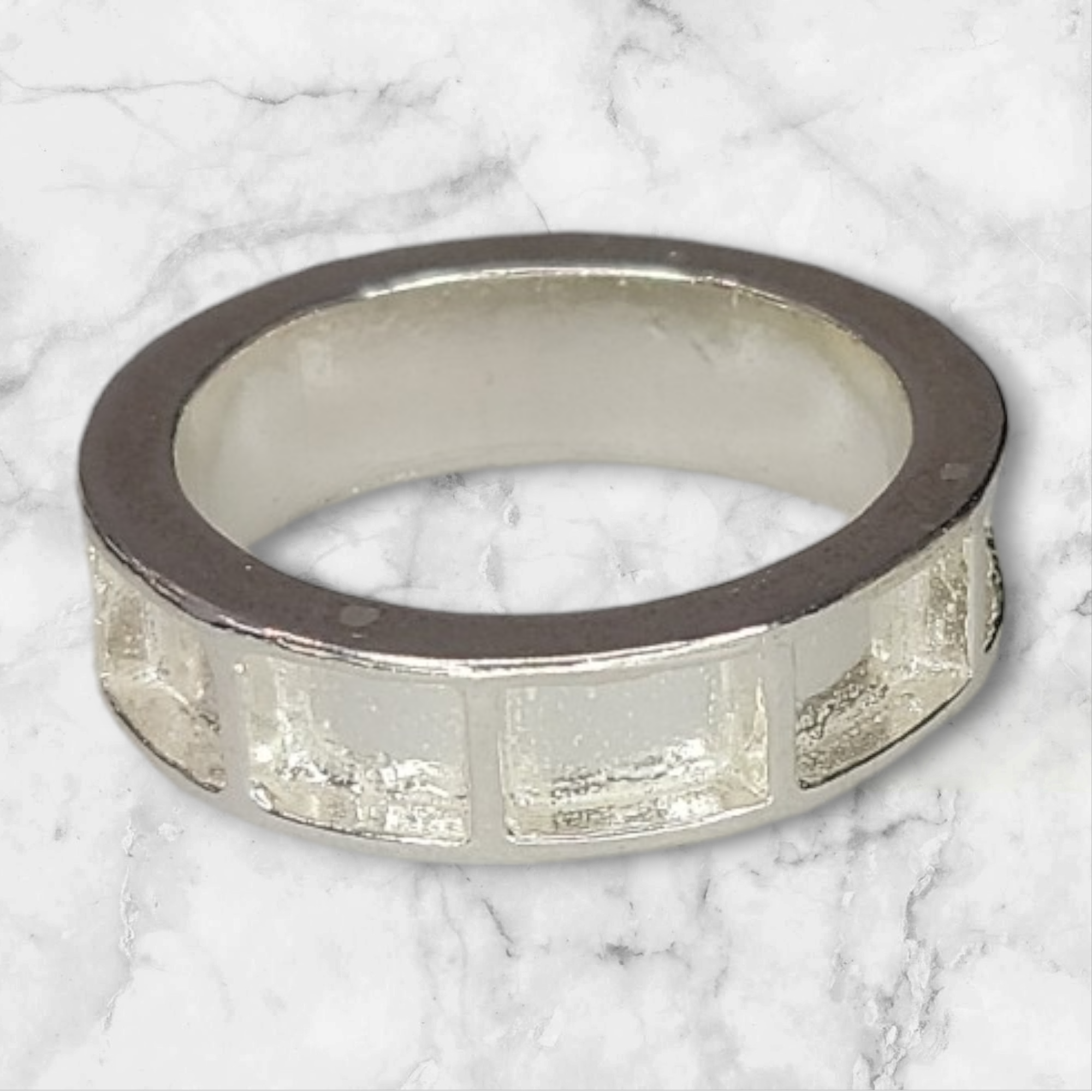 Solid Sterling Silver Inlay Blank Ring Setting - Rough Cast DIY Jewelry Making - Size 4-12 for Eternity Bands & Engraving - Perfect for Silversmiths & Handcrafted Wedding Rings