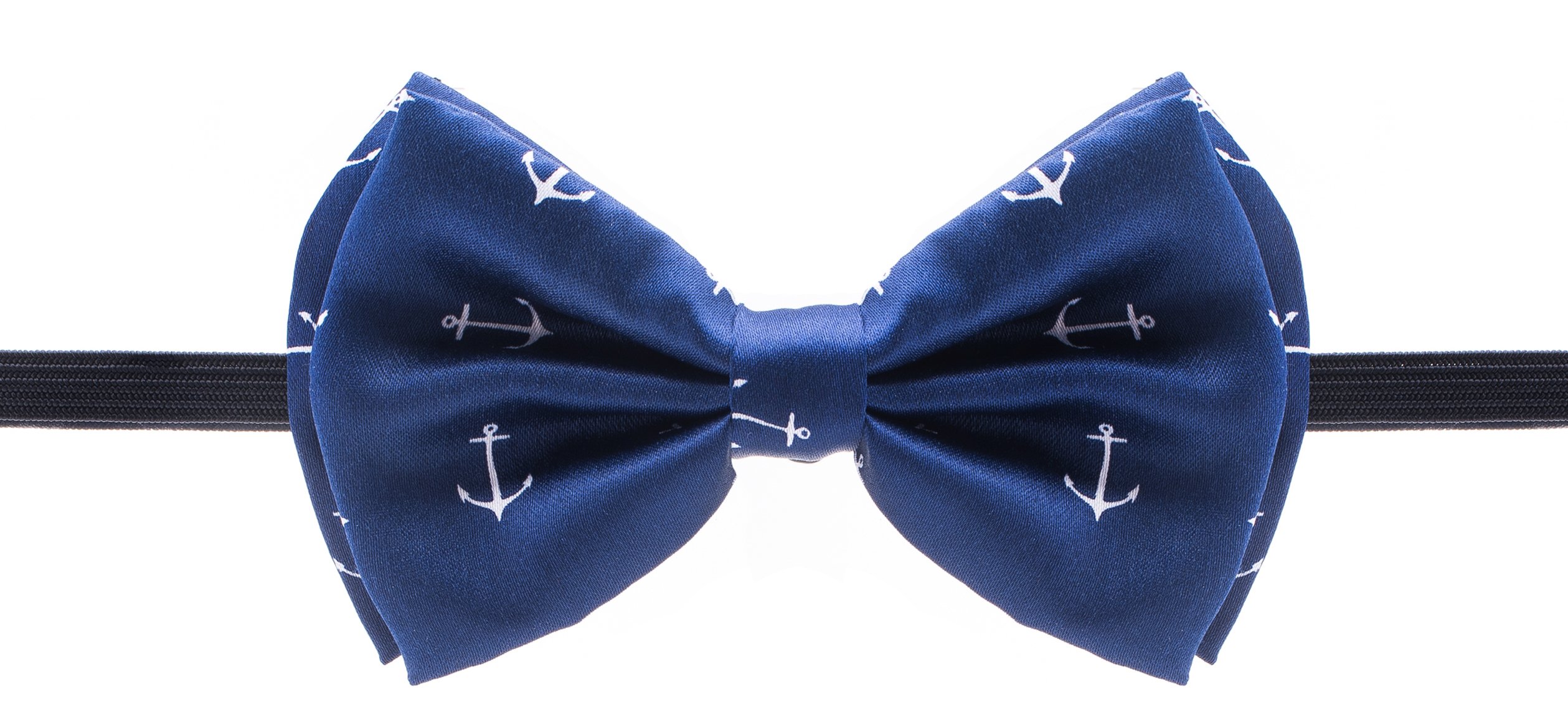 Blue Bowtie Anchors for Men - Classic Pre-Tied Necktie for Weddings, Parties & Formal Events