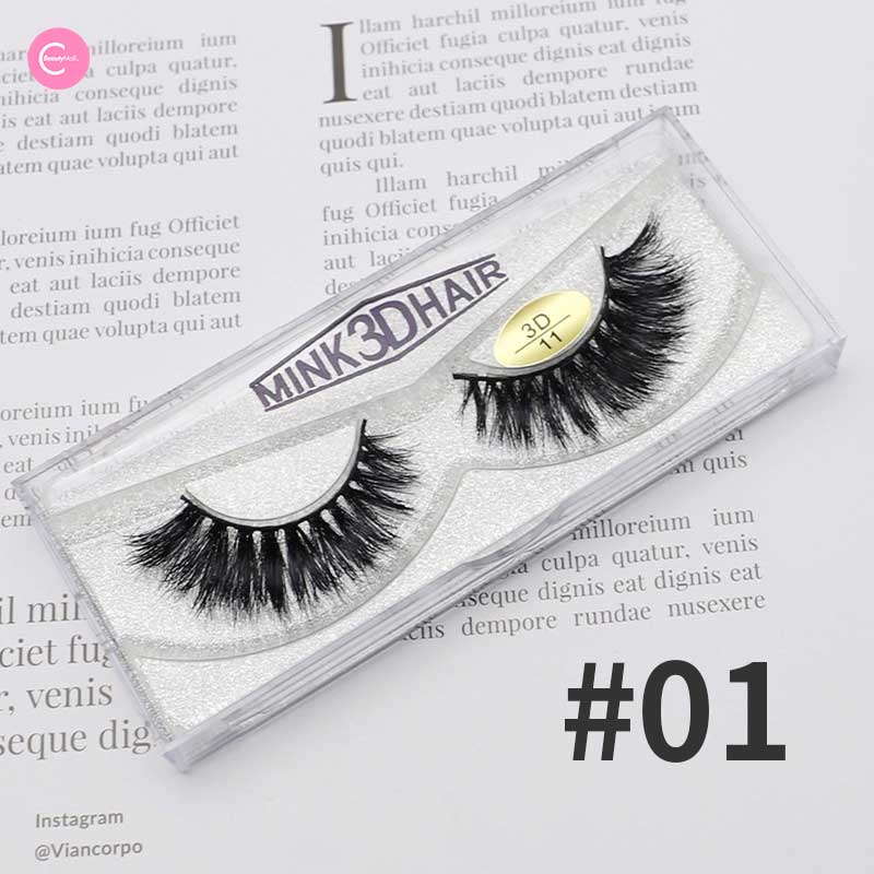 3D Mink Eyelashes - Natural Voluminous False Lashes for Dramatic Eye Makeup | Perfect for Parties, Weddings & Special Occasions