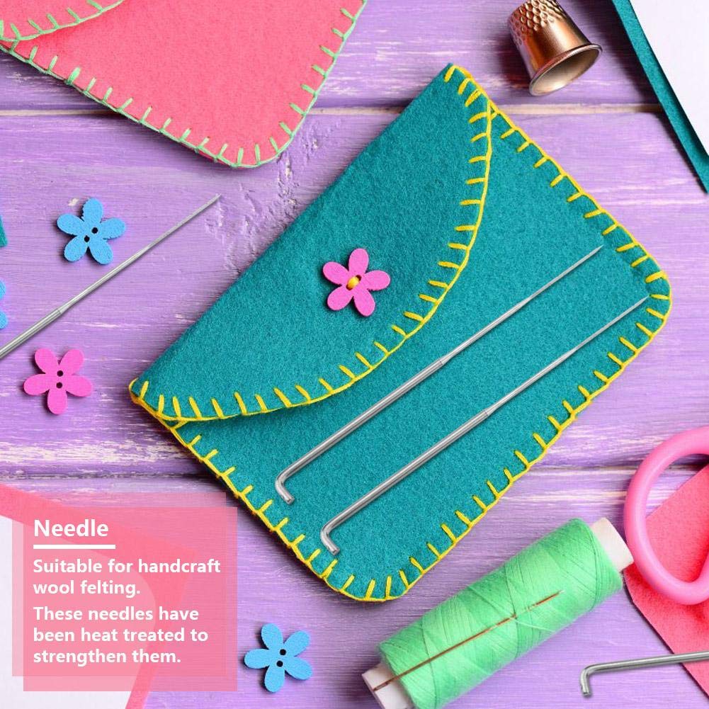 100Pcs Felting Needles Kit for DIY Wool Craft - Professional Needle Felting Tools Set with Storage Case - Perfect for Handmade Stuffed Animals, Ornaments & Fiber Art Projects