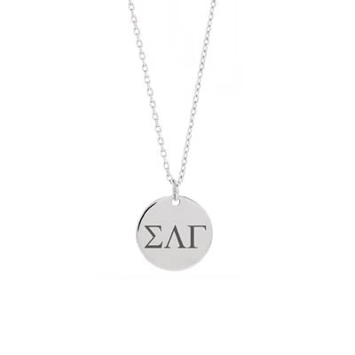 Sigma Lambda Gamma Sorority Necklace - Dainty Drop Pendant Lavalier Jewelry for Greek Sisterhood & College Events - Perfect for Bid Day, Initiation & Formal Occasions