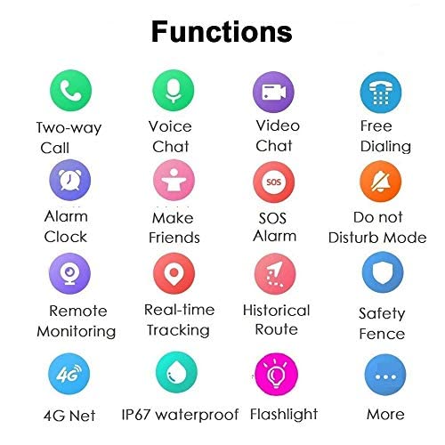 4G GPS Kids Smart Watch - Waterproof Touch Screen Smartwatch with GPS Tracker, Video Call, Camera, SOS Alarm & Pedometer - Best Gift for Boys & Girls (Blue) - Perfect for School, Outdoor Play & Child Safety