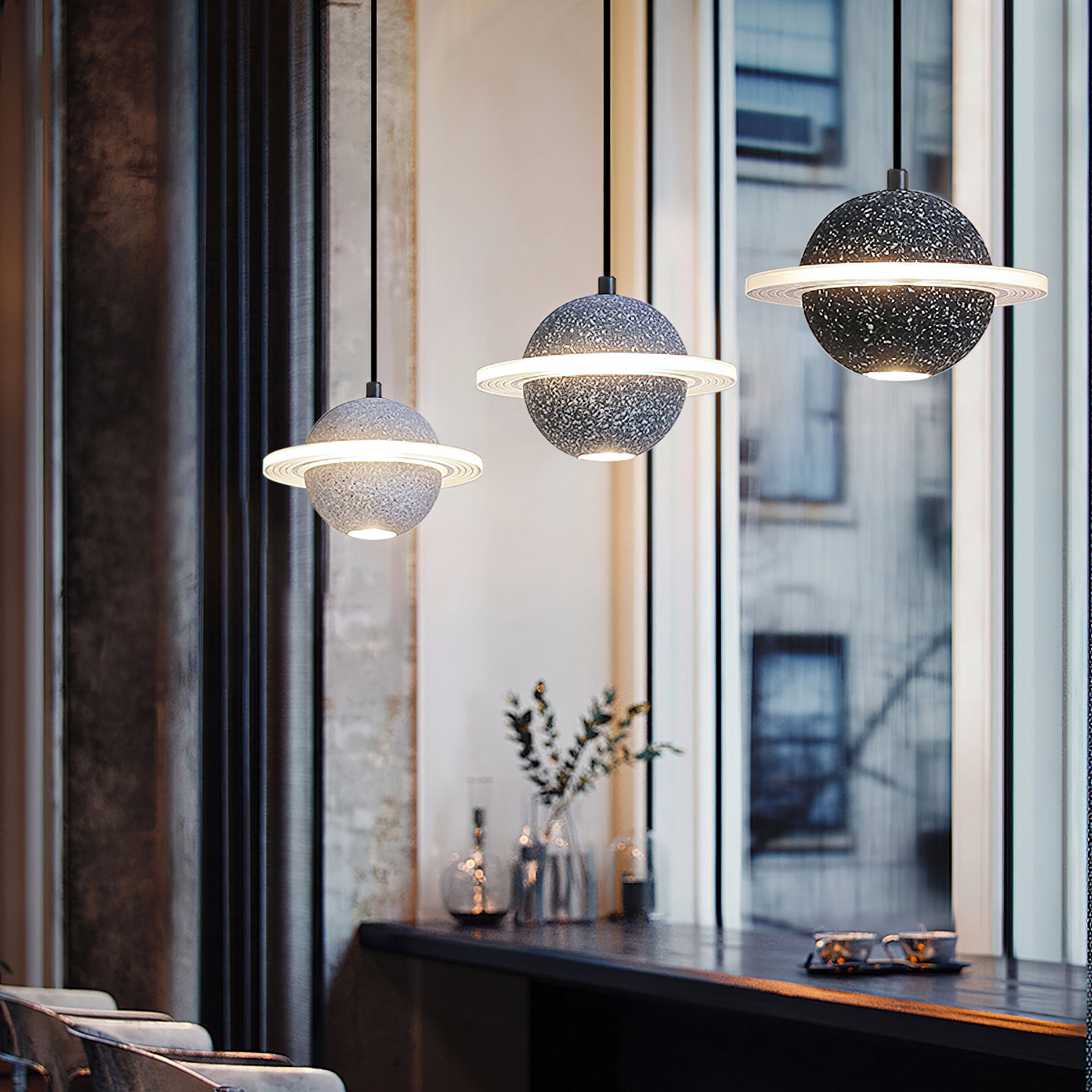 Artsy Planet Pendant Light - Modern Celestial Ceiling Fixture for Bedroom, Living Room & Nursery Decor | Solar System Inspired Lighting for Home & Office
