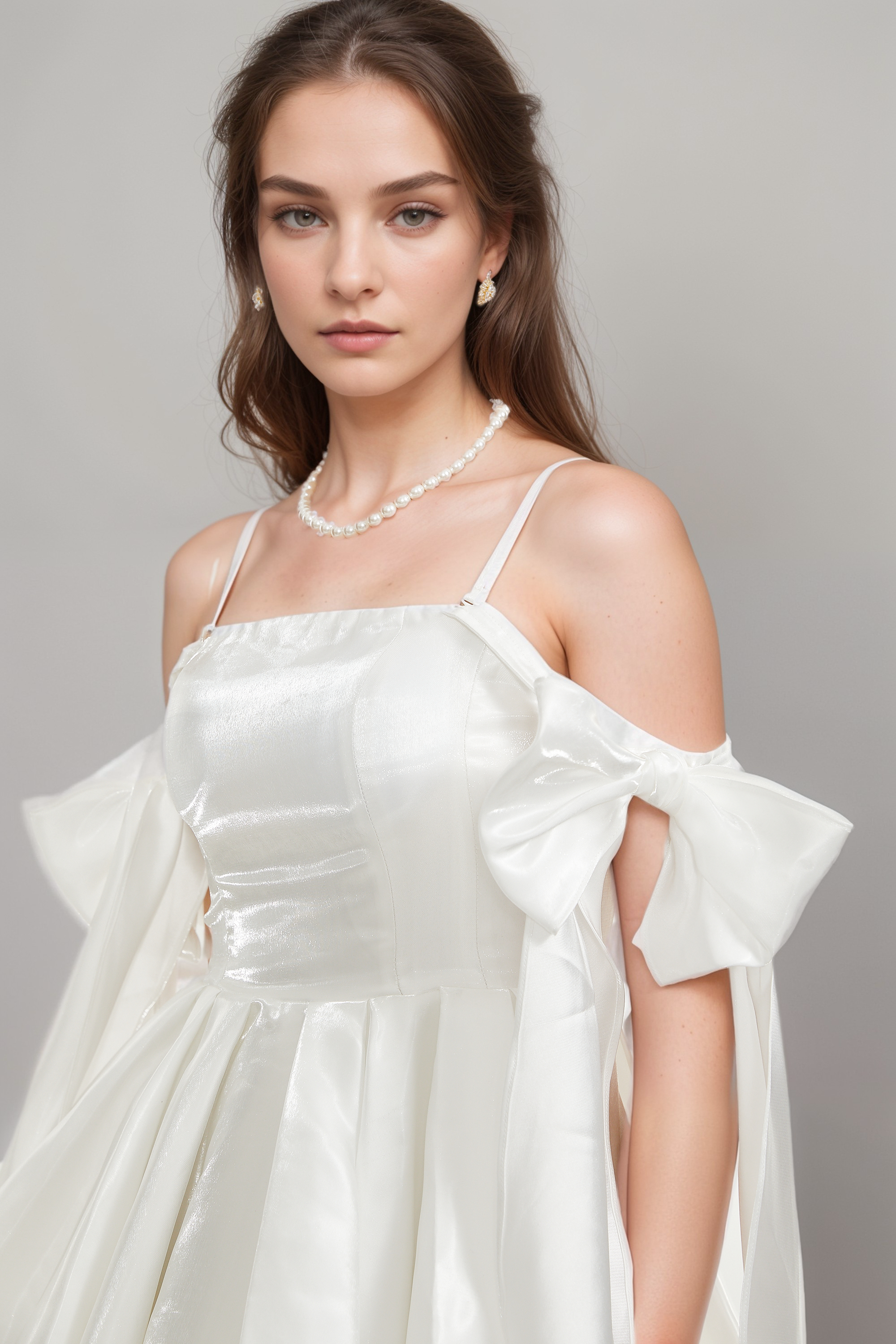 Catiana Bow Detail Flared Dress - Elegant Women's Party & Wedding Guest Dress for Special Occasions